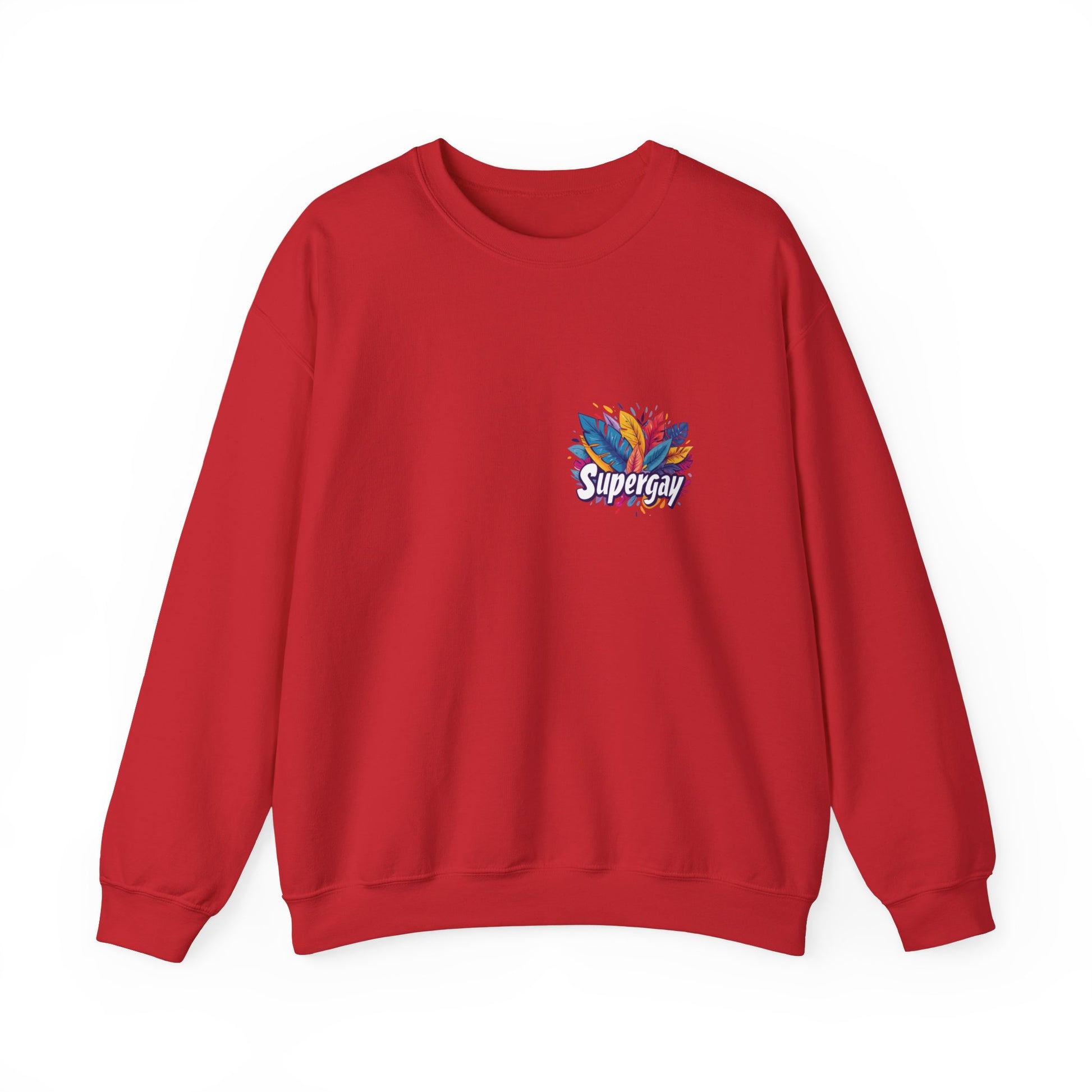 Supergay | heart - side print - Unisex Sweatshirt - Sweatshirt - The Lucky Wombat