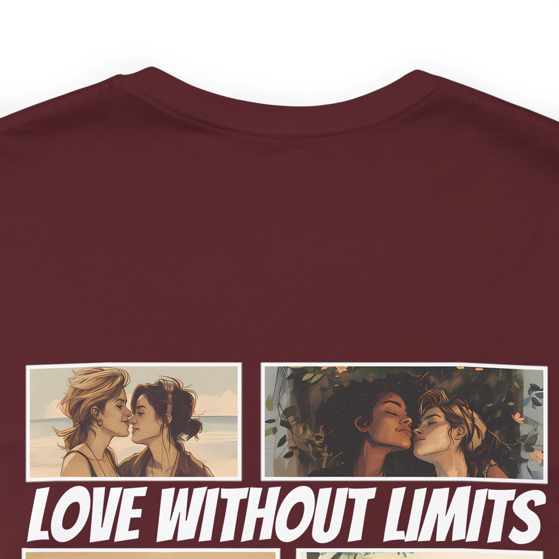 Love Without Limits - Girls - Unisex T-Shirt - T-Shirt - Maroon - | The Lucky Wombat