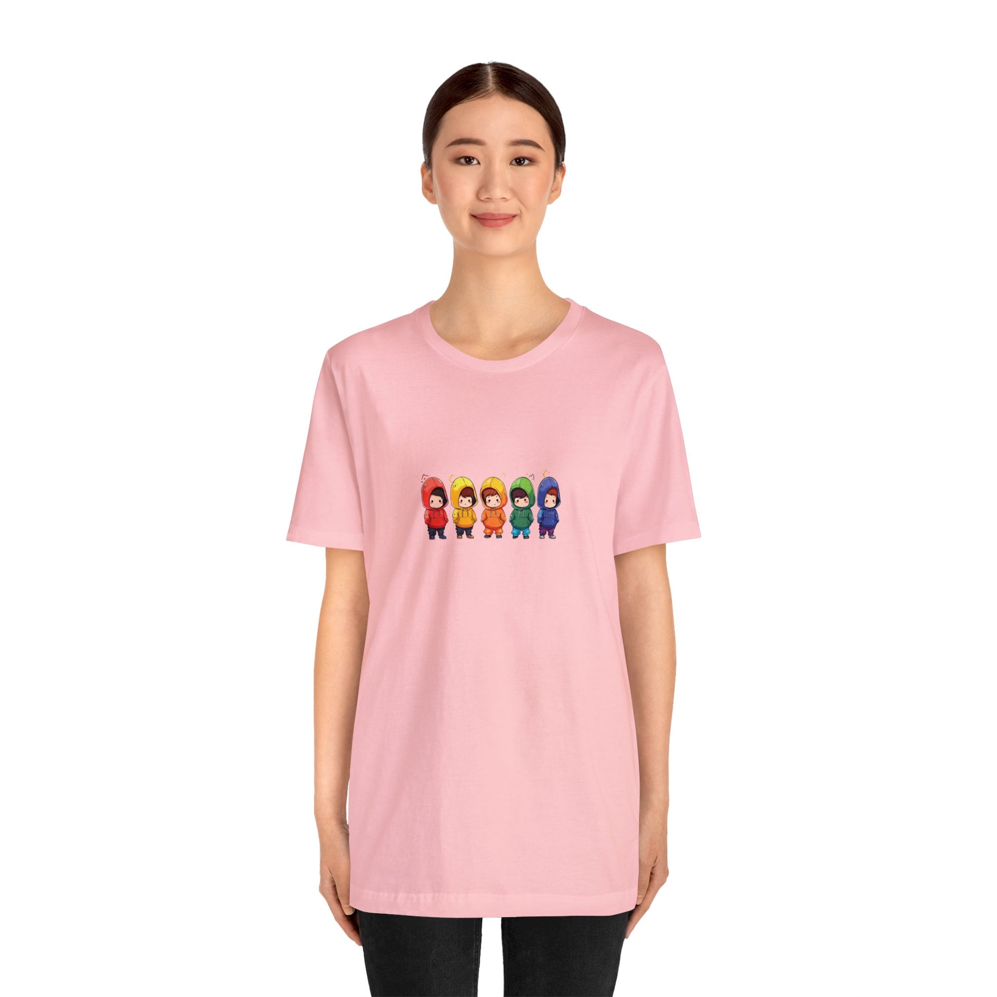 Cutties in Hoodies - Unisex T-Shirt - T-Shirt - Pink - The Lucky Wombat