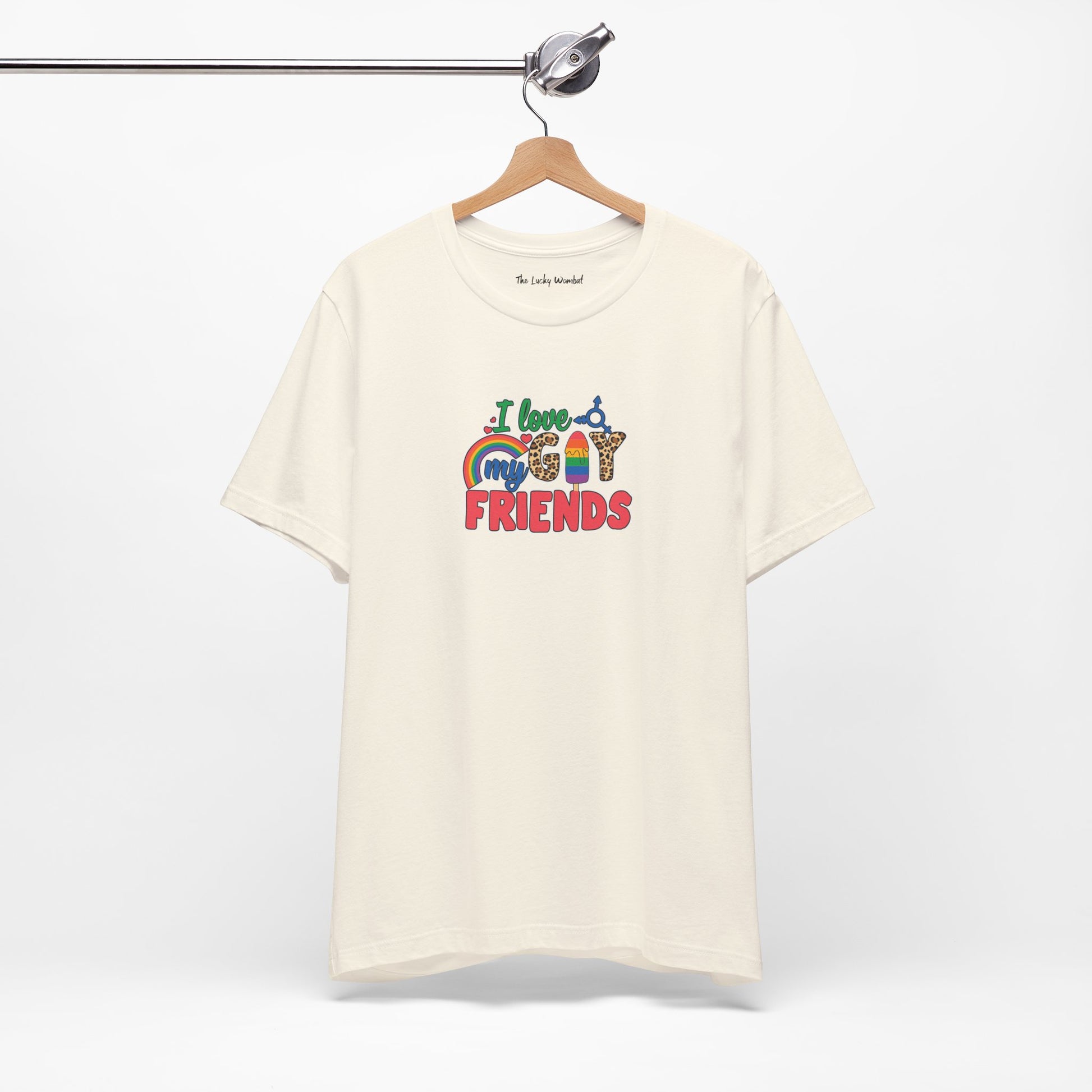I Love My Gay Friends T-shirt - T-Shirt - Black The Lucky Wombat