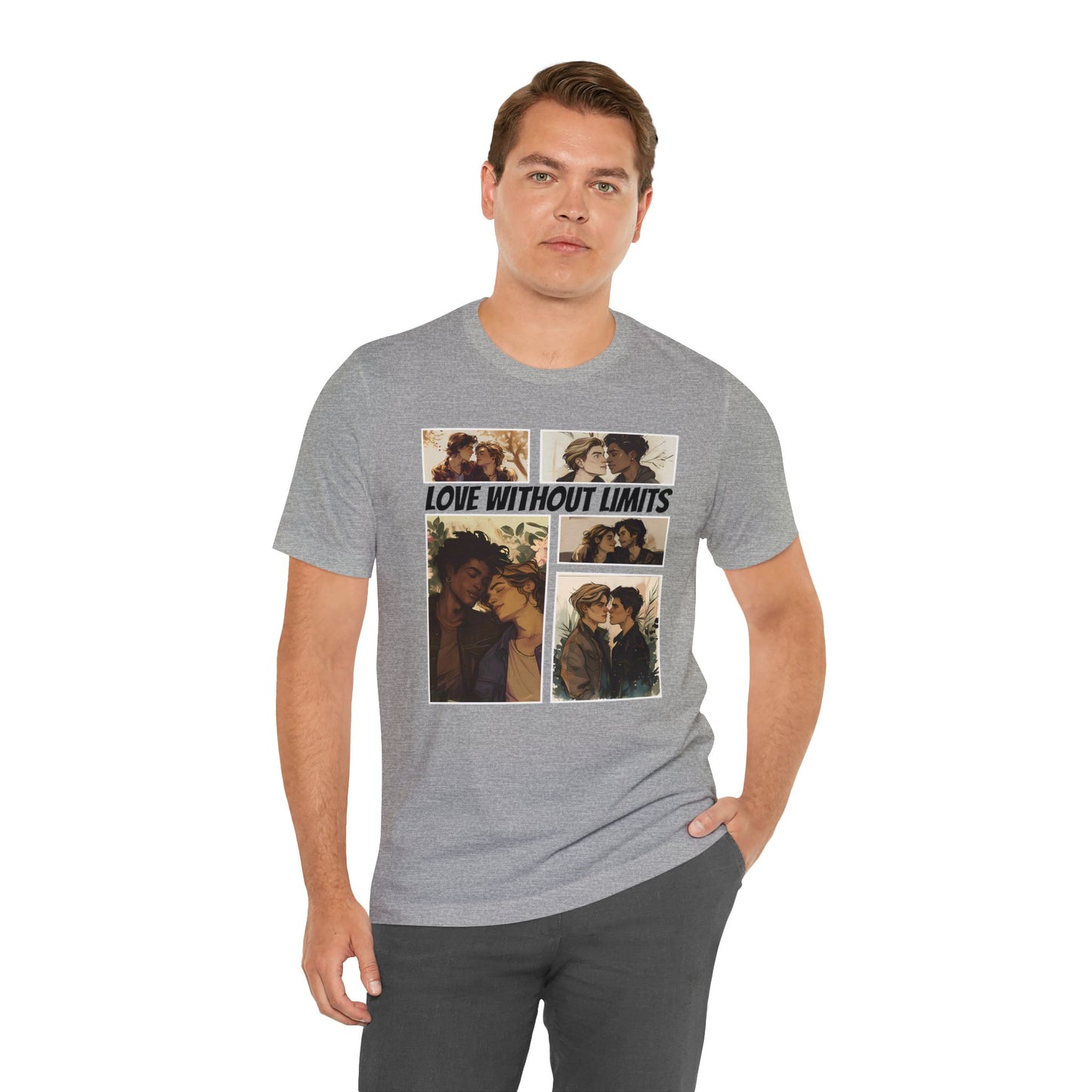 Love Without Limits - Boys - Unisex T-Shirt - T-Shirt - Athletic Heather The Lucky Wombat