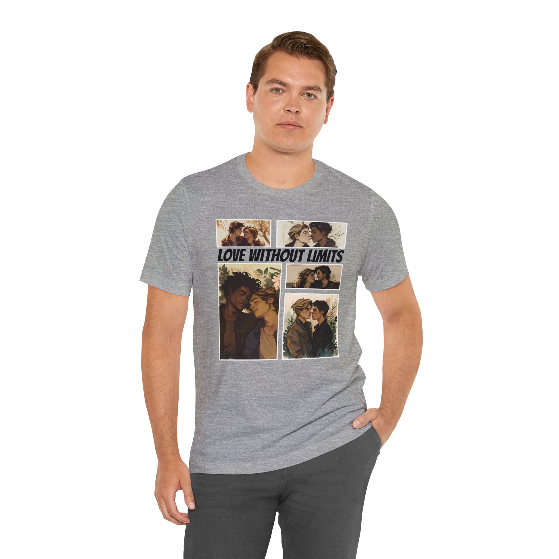Love Without Limits - Boys - Unisex T-Shirt - T-Shirt - Athletic Heather The Lucky Wombat