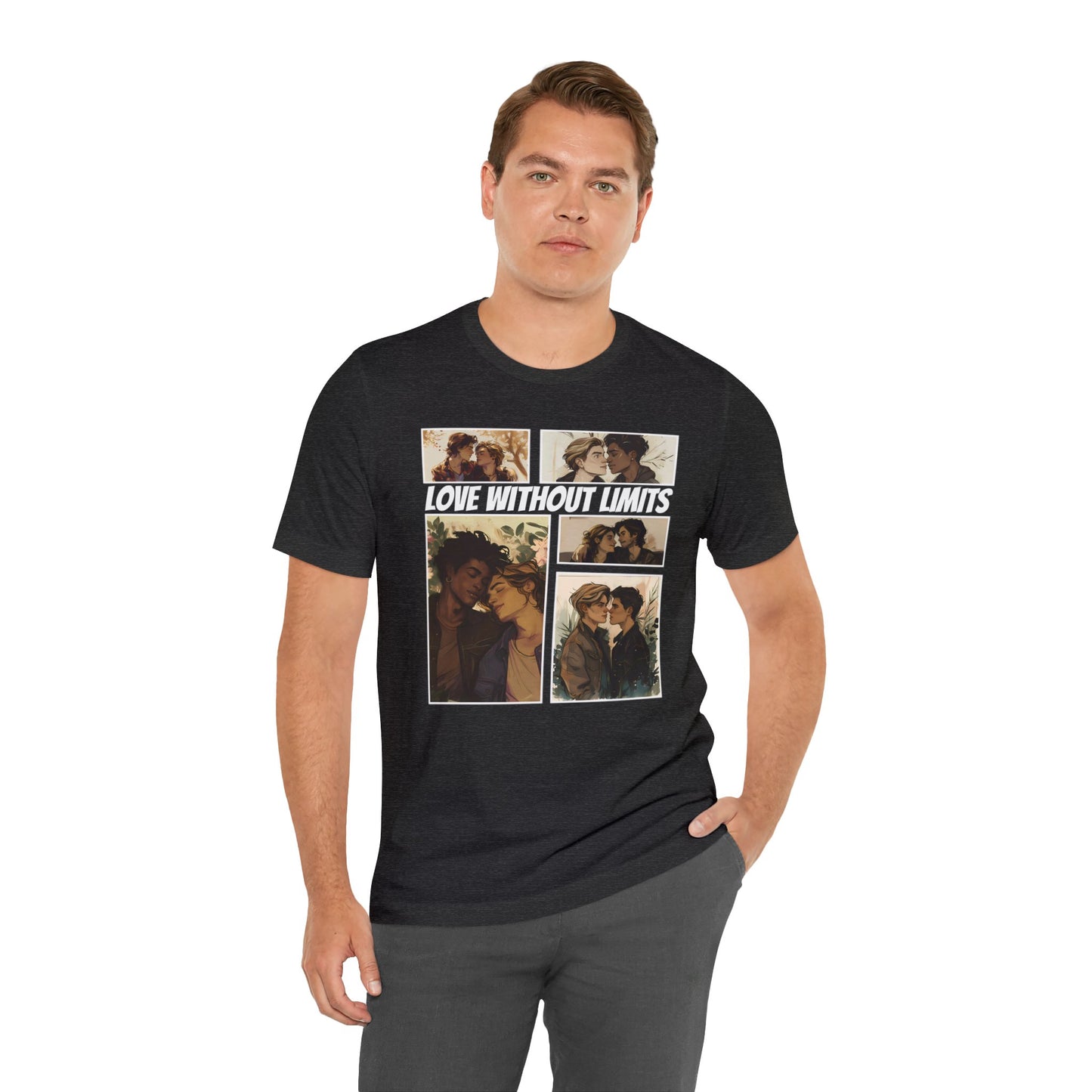Love Without Limits - Boys - Unisex T-Shirt - T-Shirt - Dark Grey Heather The Lucky Wombat
