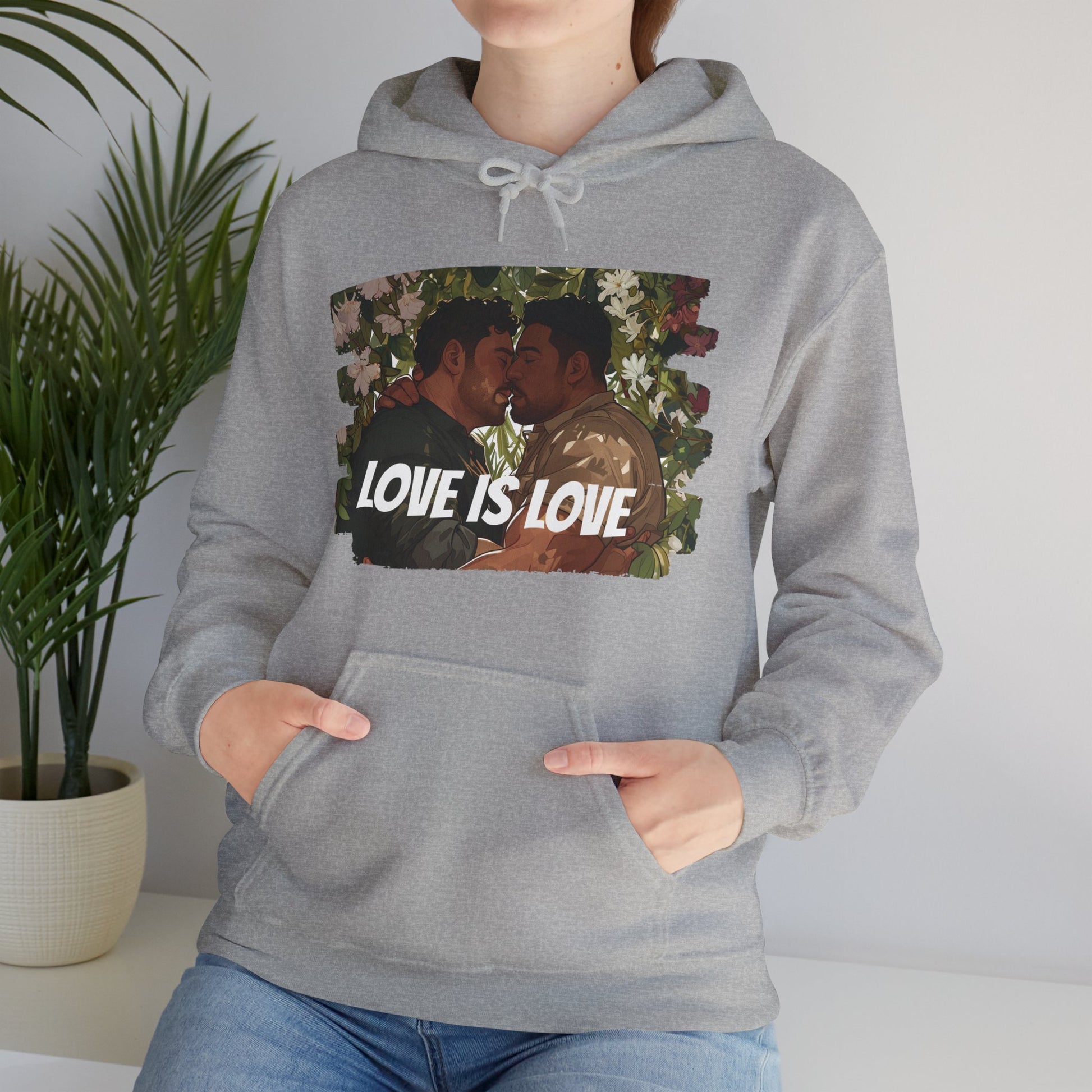 Love Is Love - Bears - Unisex Hoodie - Hoodie - Heather Navy - The Lucky Wombat