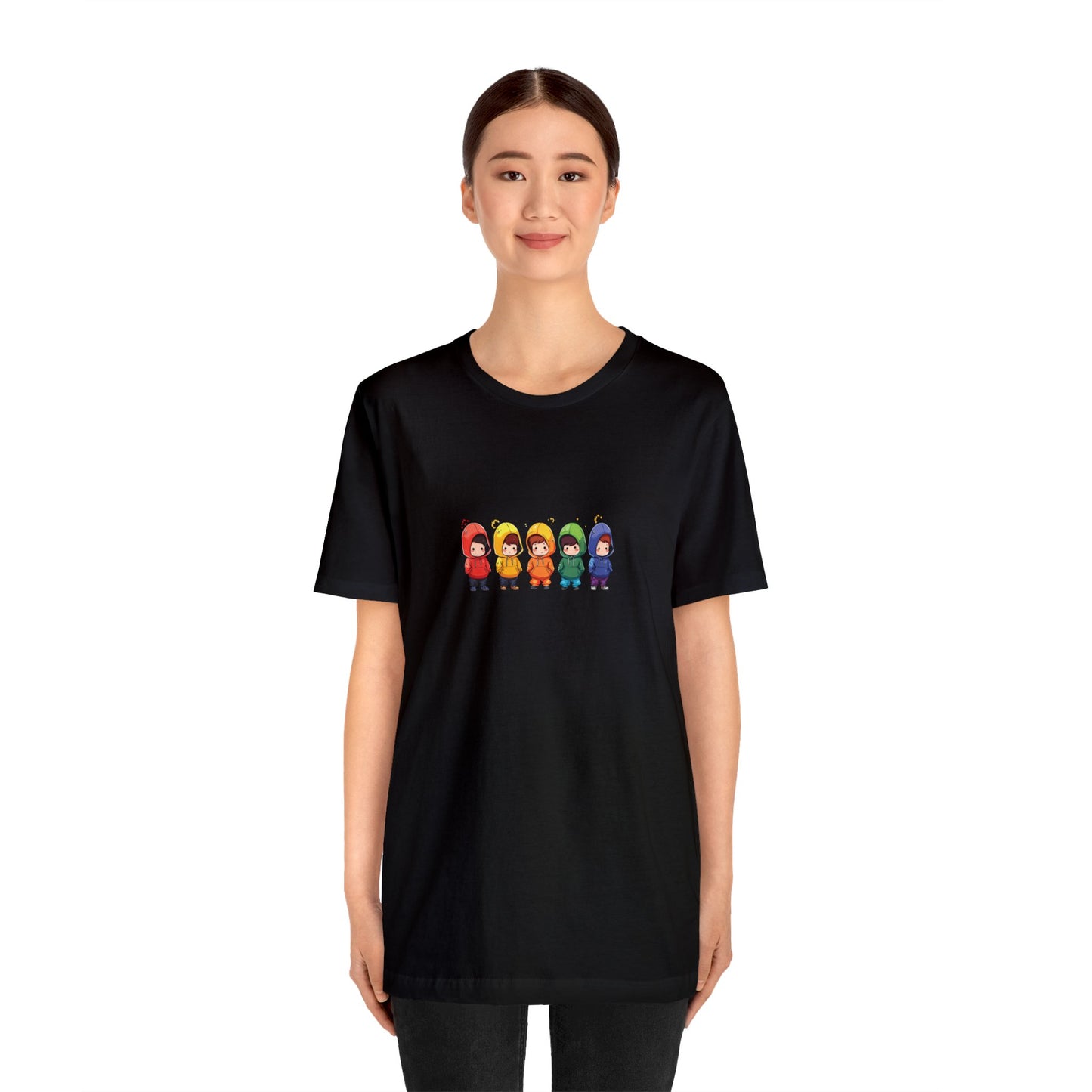 Cutties in Hoodies - Unisex T-Shirt - T-Shirt - Black - The Lucky Wombat