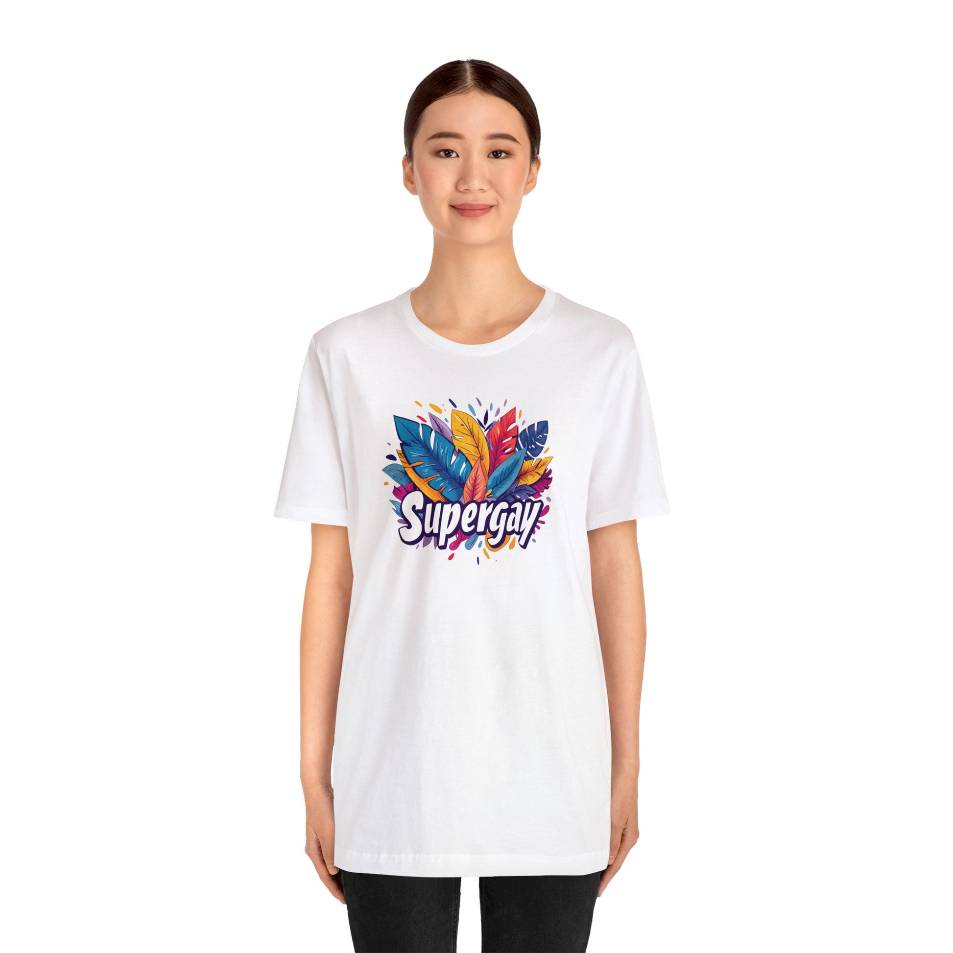 Supergay Unisex T-shirt - T-Shirt - White - S - The Lucky Wombat