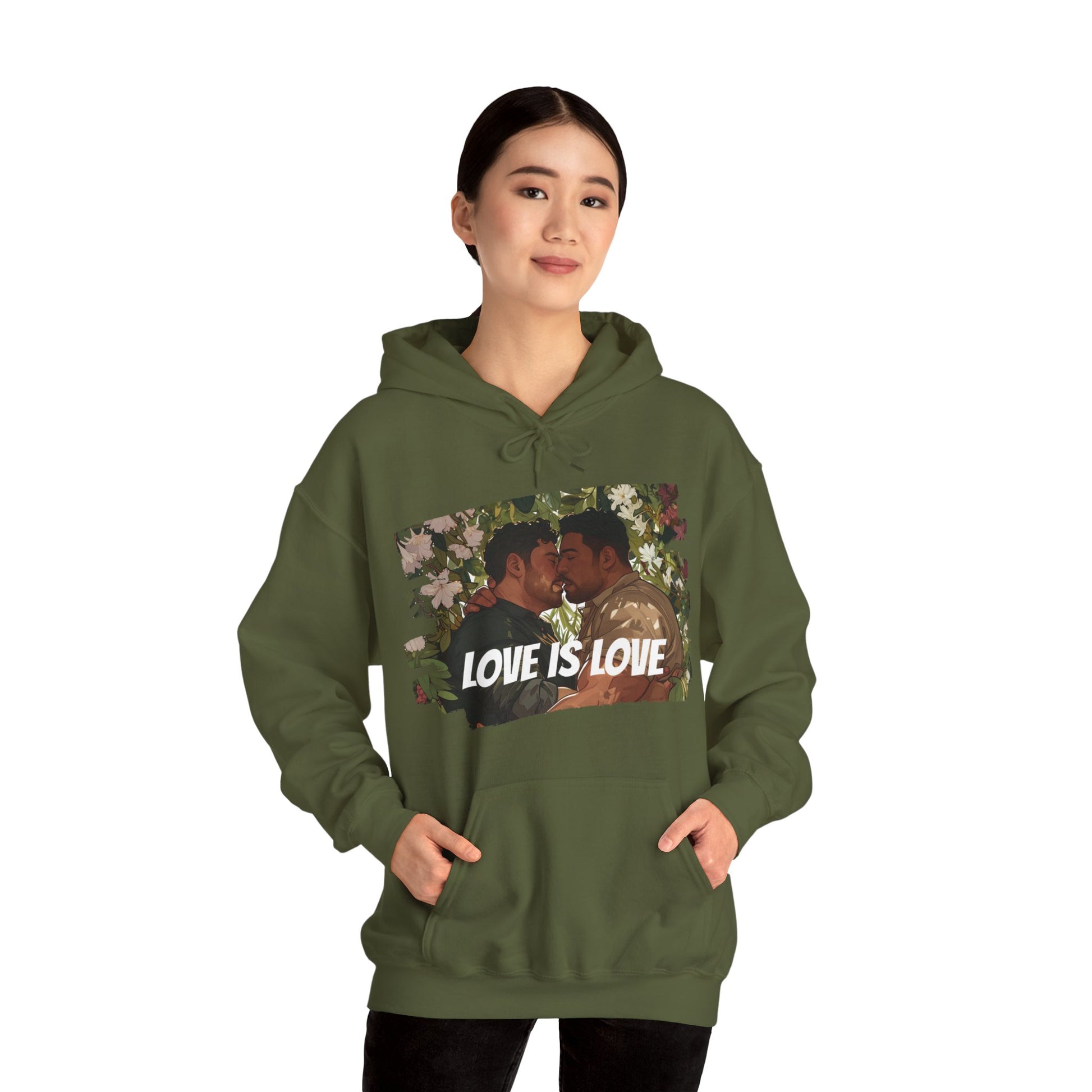 Love Is Love - Bears - Unisex Hoodie - Hoodie - Heather Navy - The Lucky Wombat