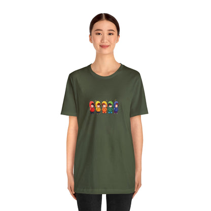 Cutties in Hoodies - Unisex T-Shirt - T-Shirt - Military Green - The Lucky Wombat