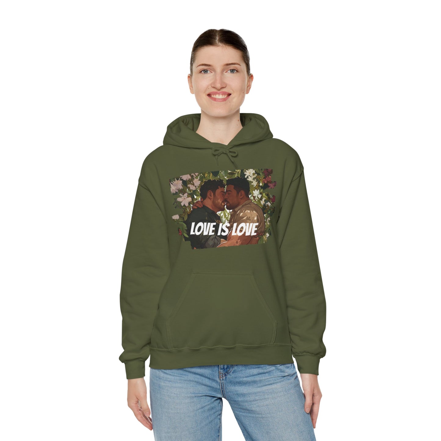 Love Is Love - Bears - Unisex Hoodie - Hoodie - Heather Navy - The Lucky Wombat