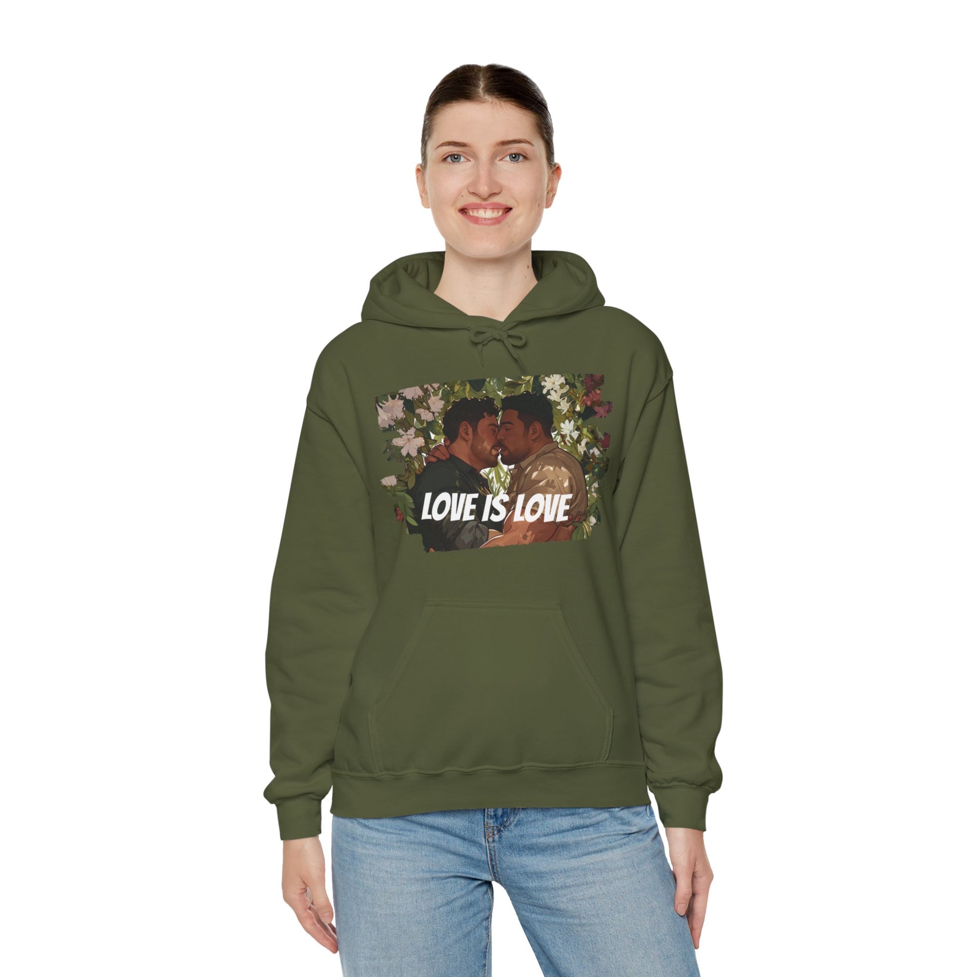 Love Is Love - Bears - Unisex Hoodie - Hoodie - Heather Navy - The Lucky Wombat