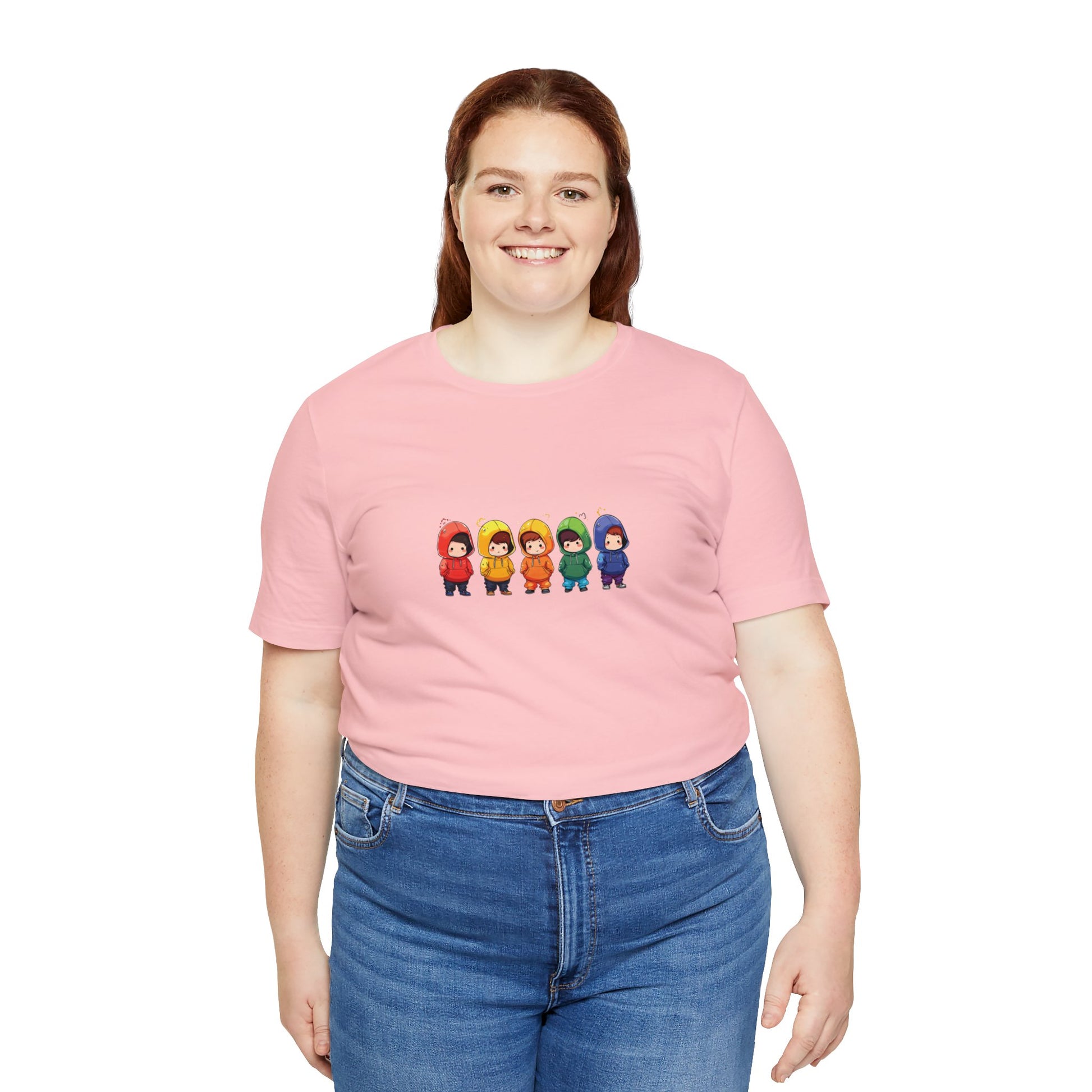 Cutties in Hoodies - Unisex T-Shirt - T-Shirt - Pink - The Lucky Wombat