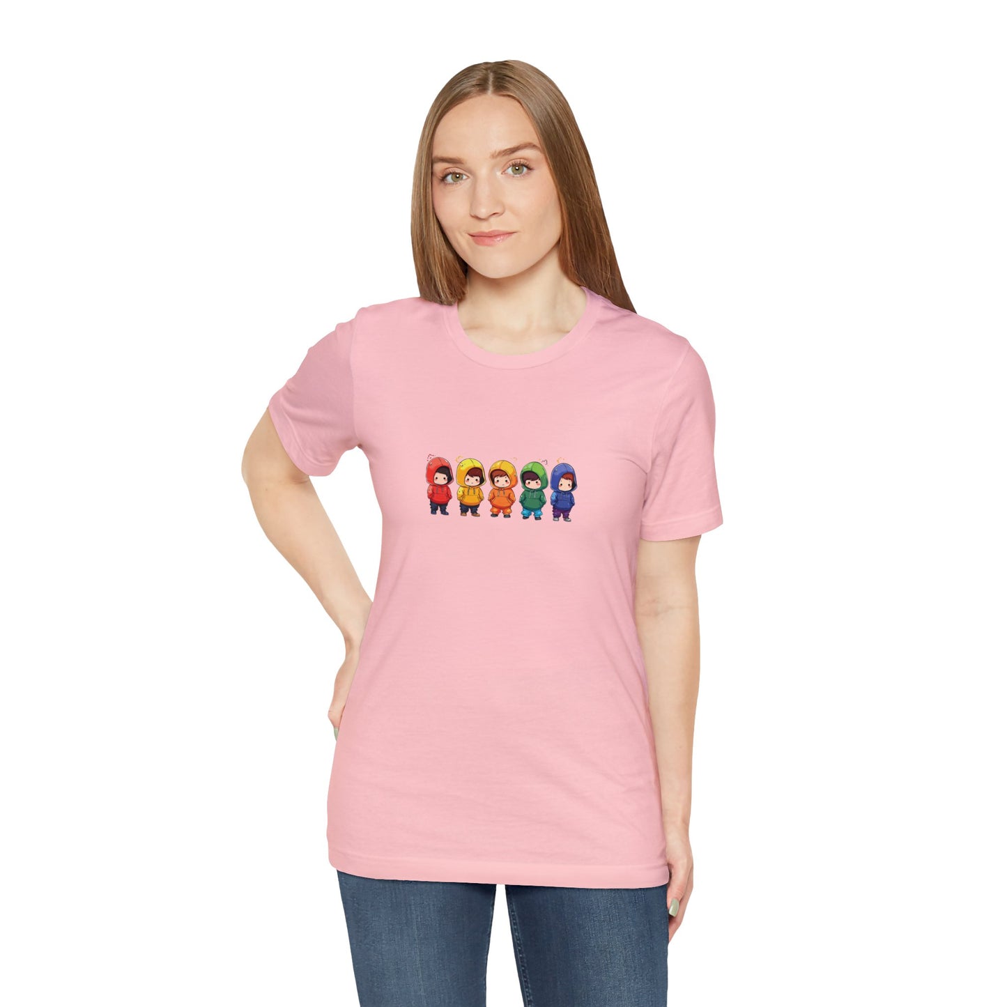 Cutties in Hoodies - Unisex T-Shirt - T-Shirt - Pink - The Lucky Wombat
