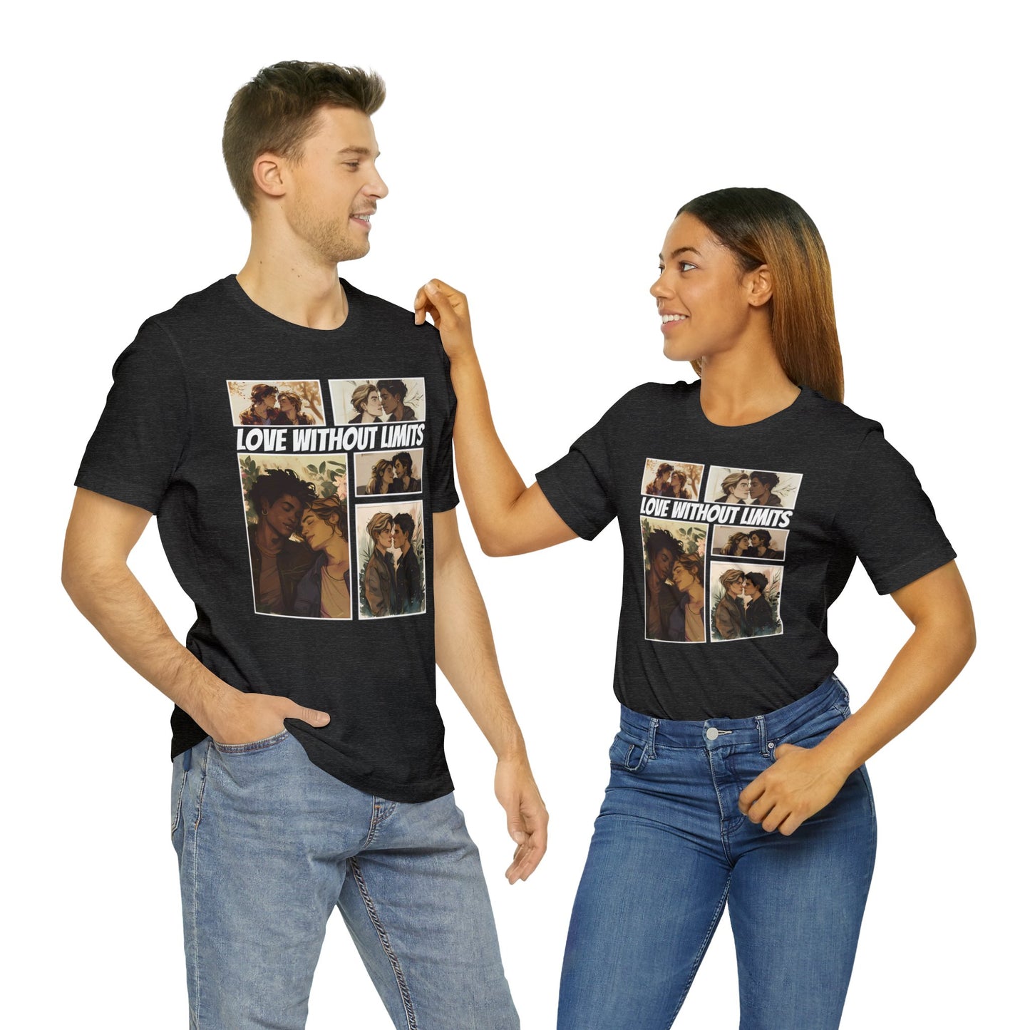 Love Without Limits - Boys - Unisex T-Shirt - T-Shirt - Dark Grey Heather The Lucky Wombat