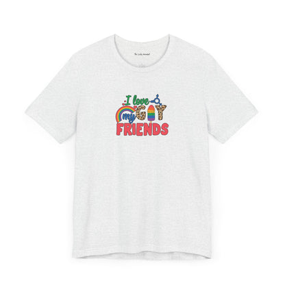 I Love My Gay Friends T-shirt - T-Shirt - Dark Grey Heather The Lucky Wombat