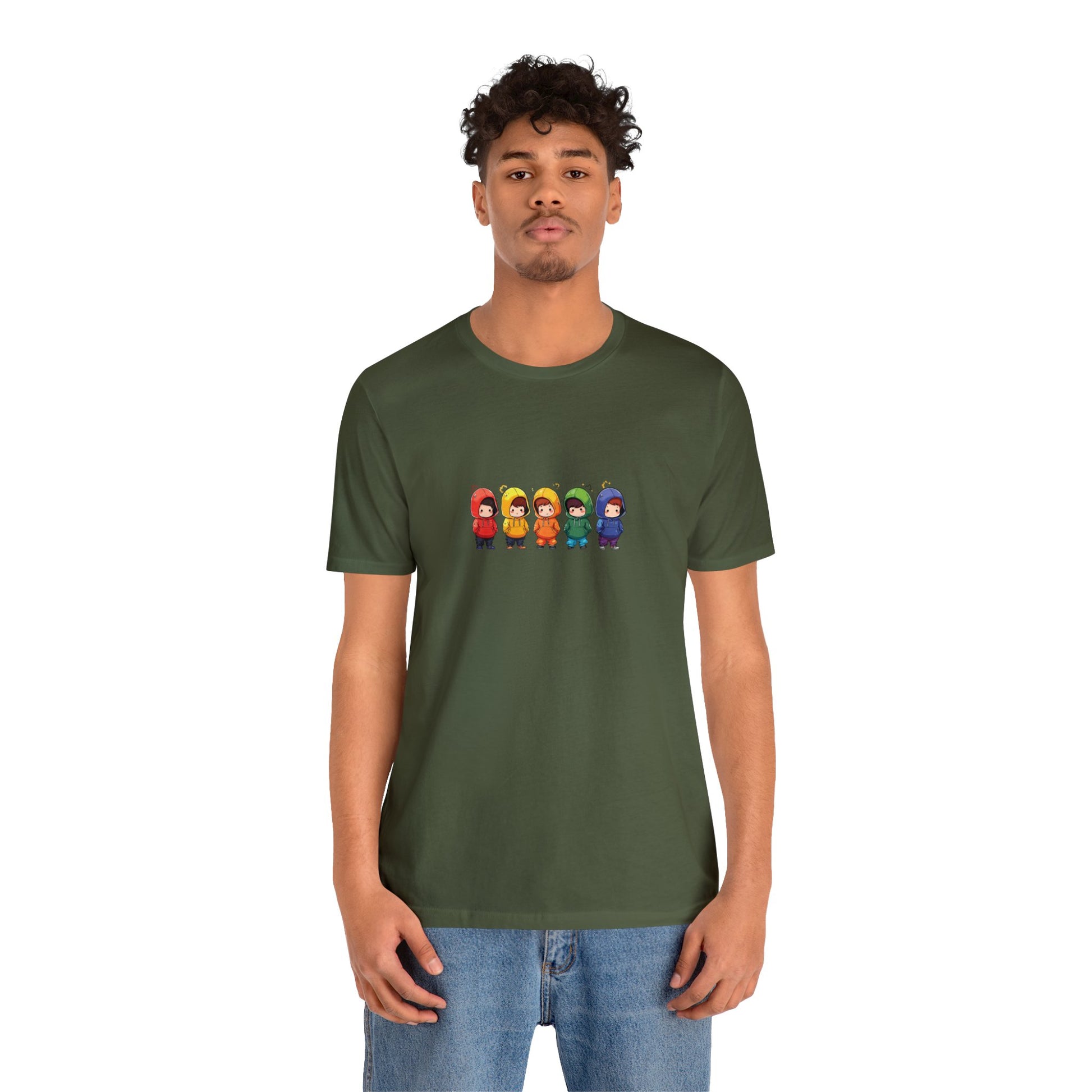 Cutties in Hoodies - Unisex T-Shirt - T-Shirt - Military Green - The Lucky Wombat