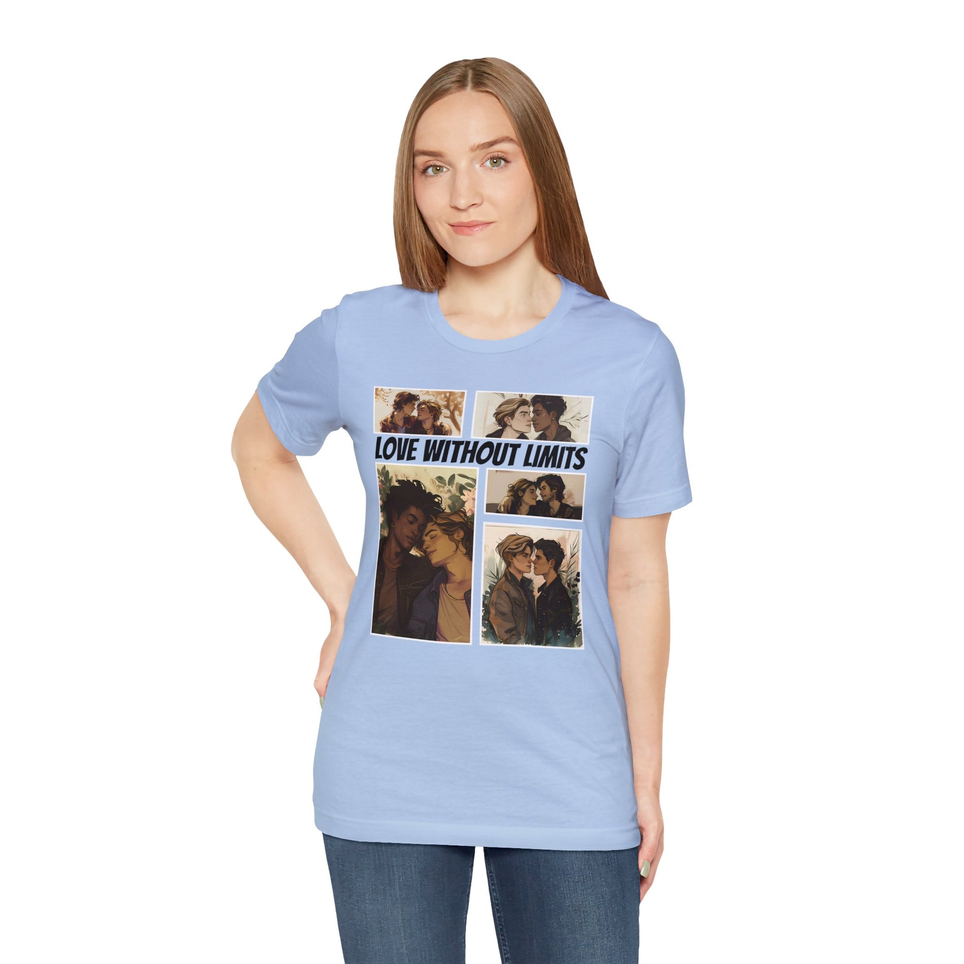 Love Without Limits - Boys - Unisex T-Shirt - T-Shirt - Baby Blue The Lucky Wombat