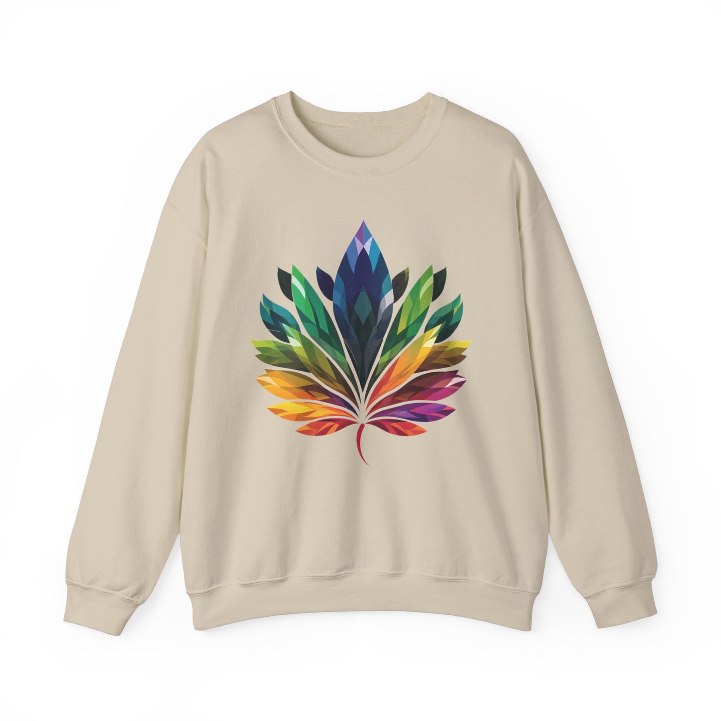 Rainbow - Coloured Leaf Unisex Sweatshirt - Sweatshirt - The Lucky Wombat