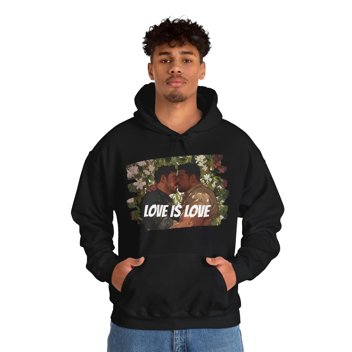 Love Is Love - Bears - Unisex Hoodie - Hoodie - Heather Navy - The Lucky Wombat