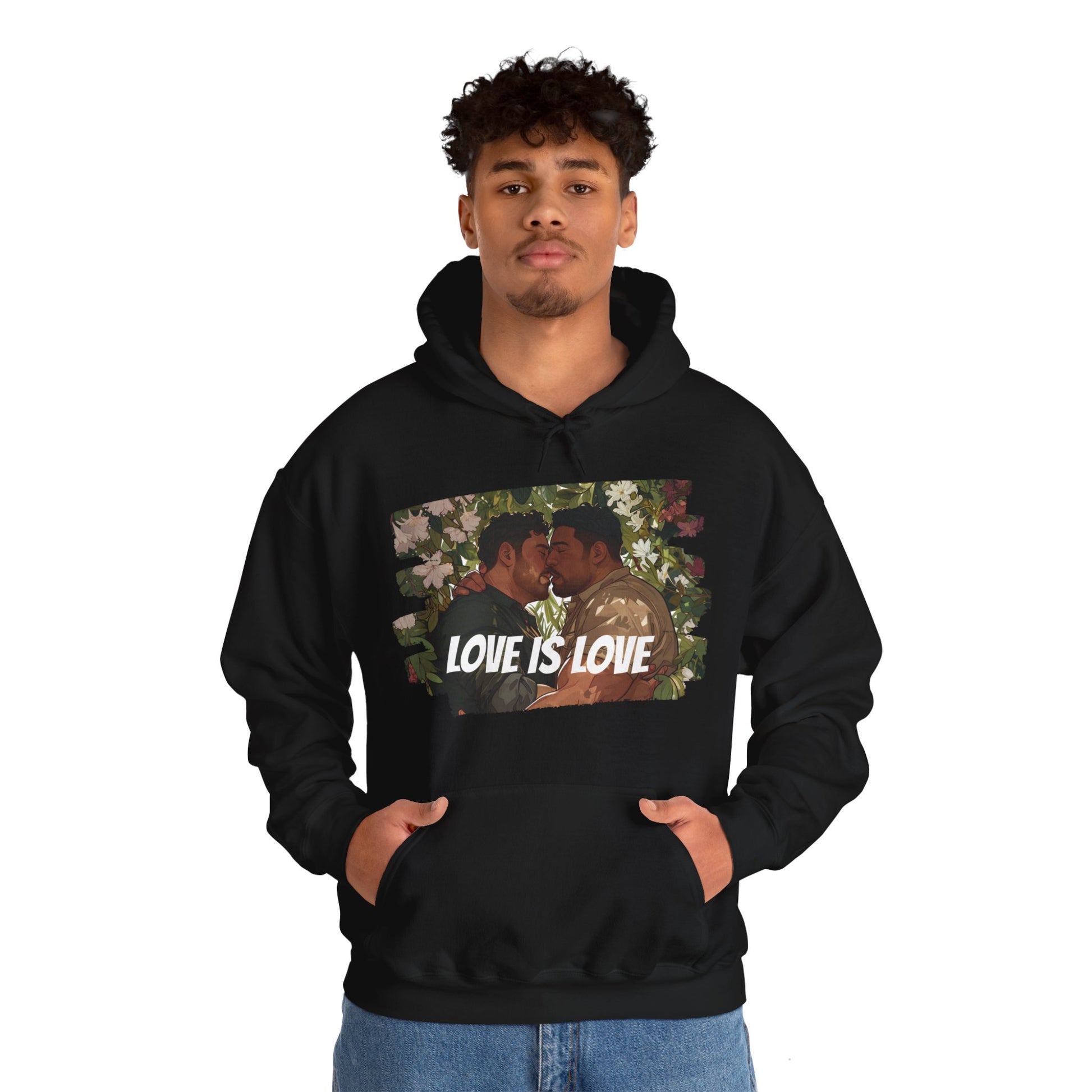 Love Is Love - Bears - Unisex Hoodie - Hoodie - Heather Navy - The Lucky Wombat