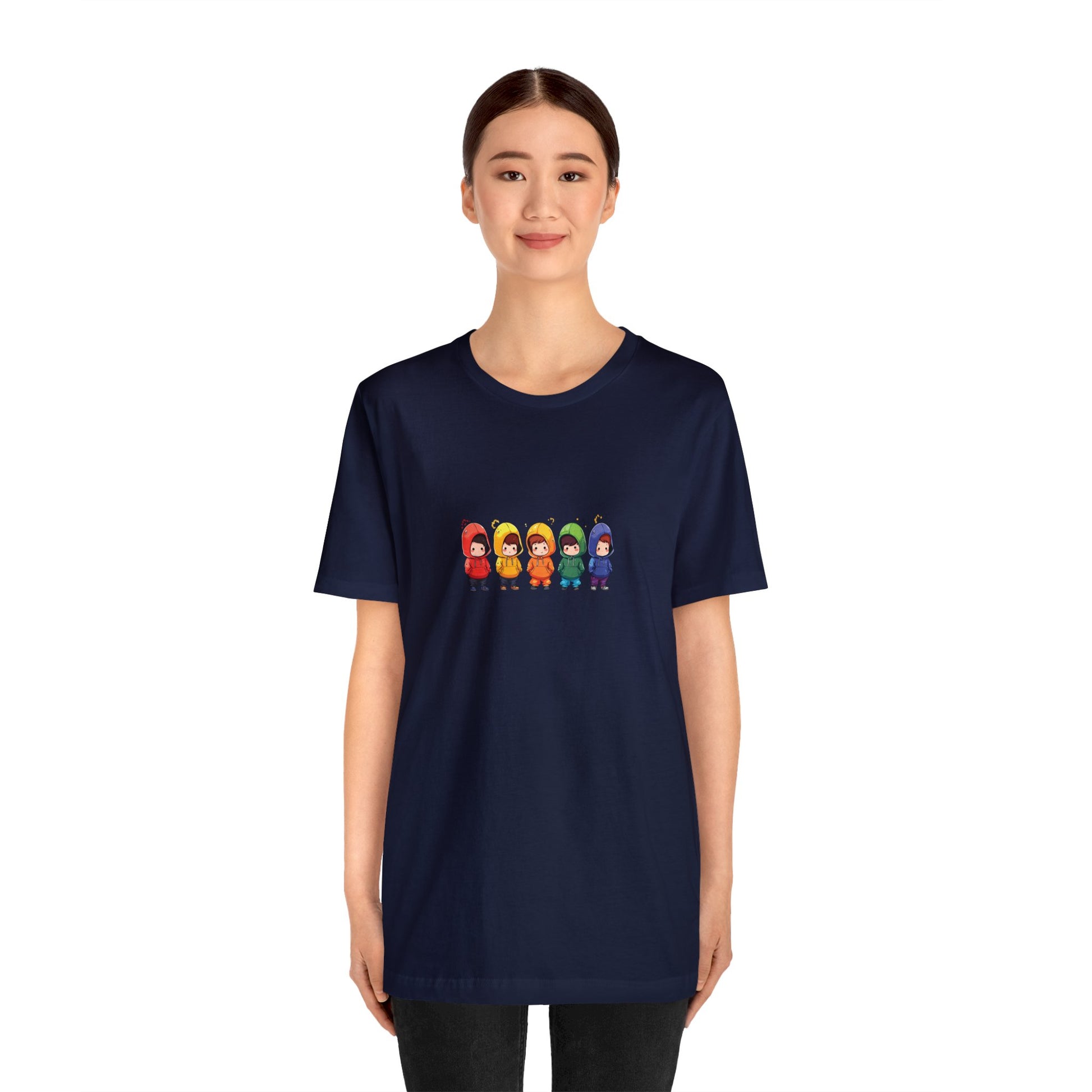 Cutties in Hoodies - Unisex T-Shirt - T-Shirt - Navy - The Lucky Wombat