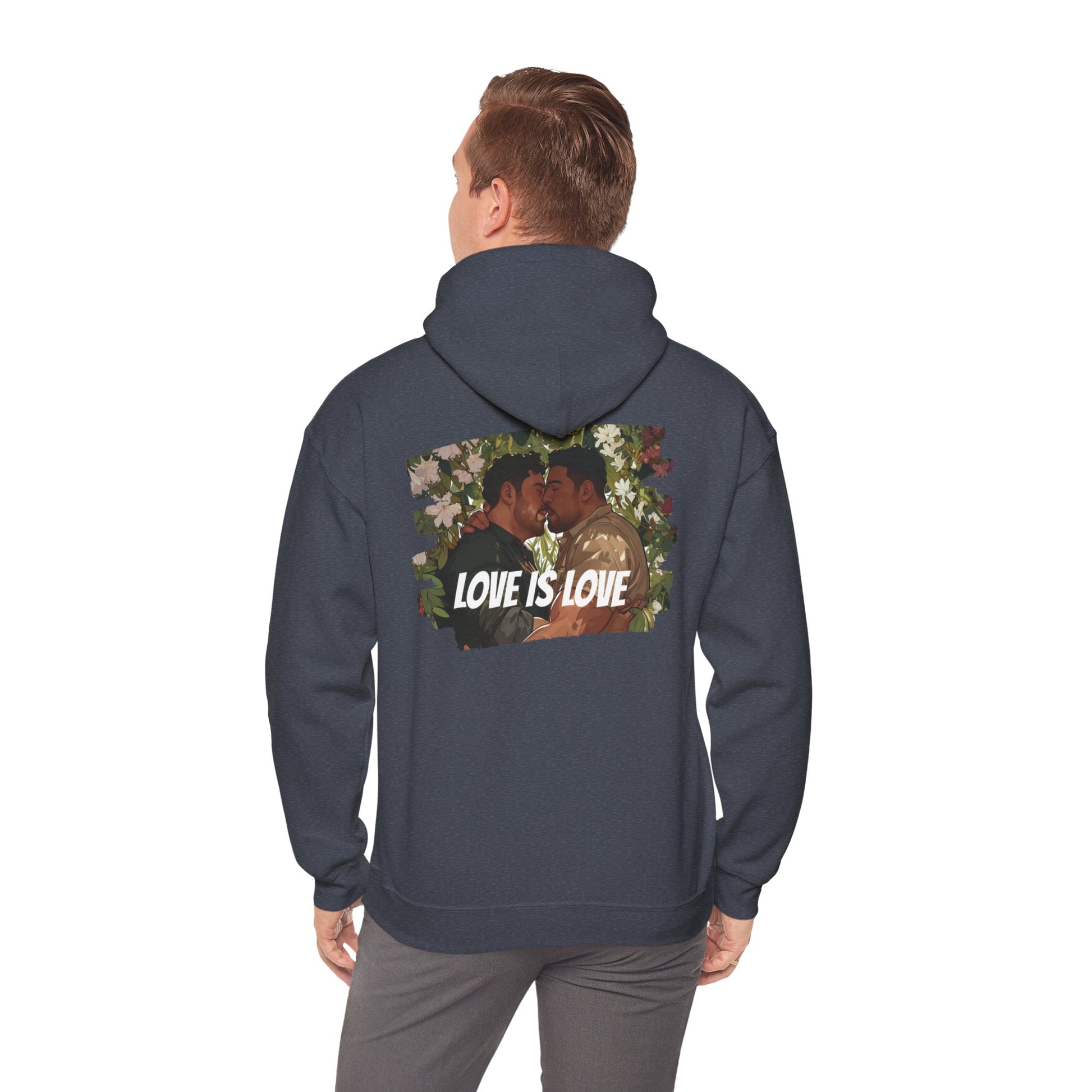 Love Is Love - Bears - Unisex Hoodie - Hoodie - Heather Navy - The Lucky Wombat