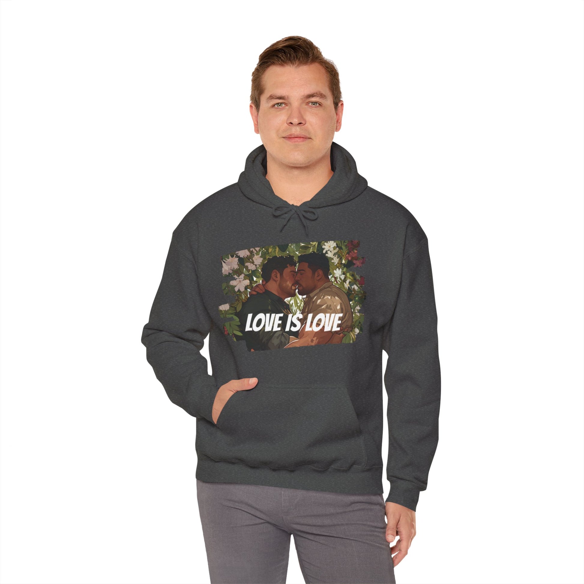 Love Is Love - Bears - Unisex Hoodie - Hoodie - Heather Navy - The Lucky Wombat