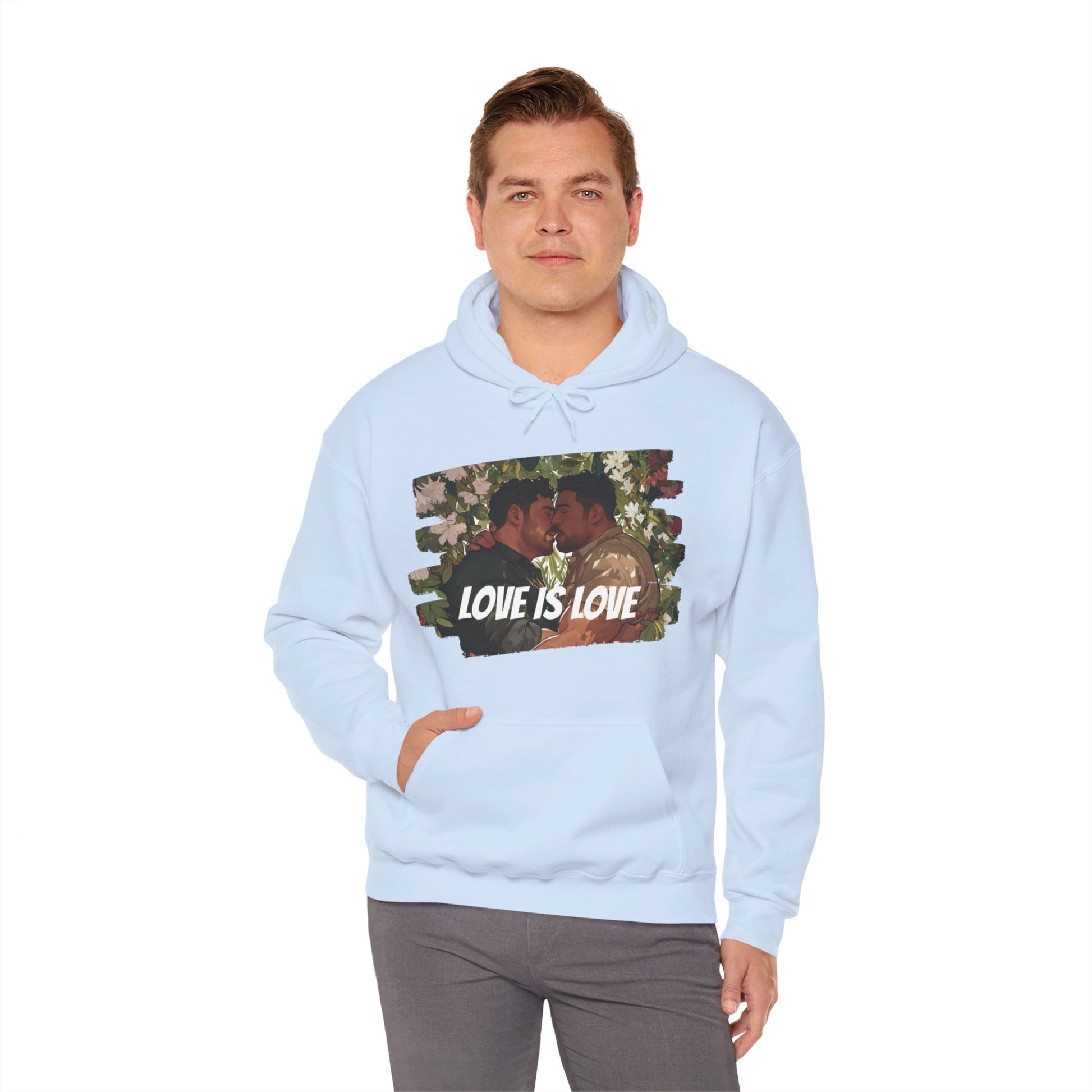 Love Is Love - Bears - Unisex Hoodie - Hoodie - Heather Navy - The Lucky Wombat