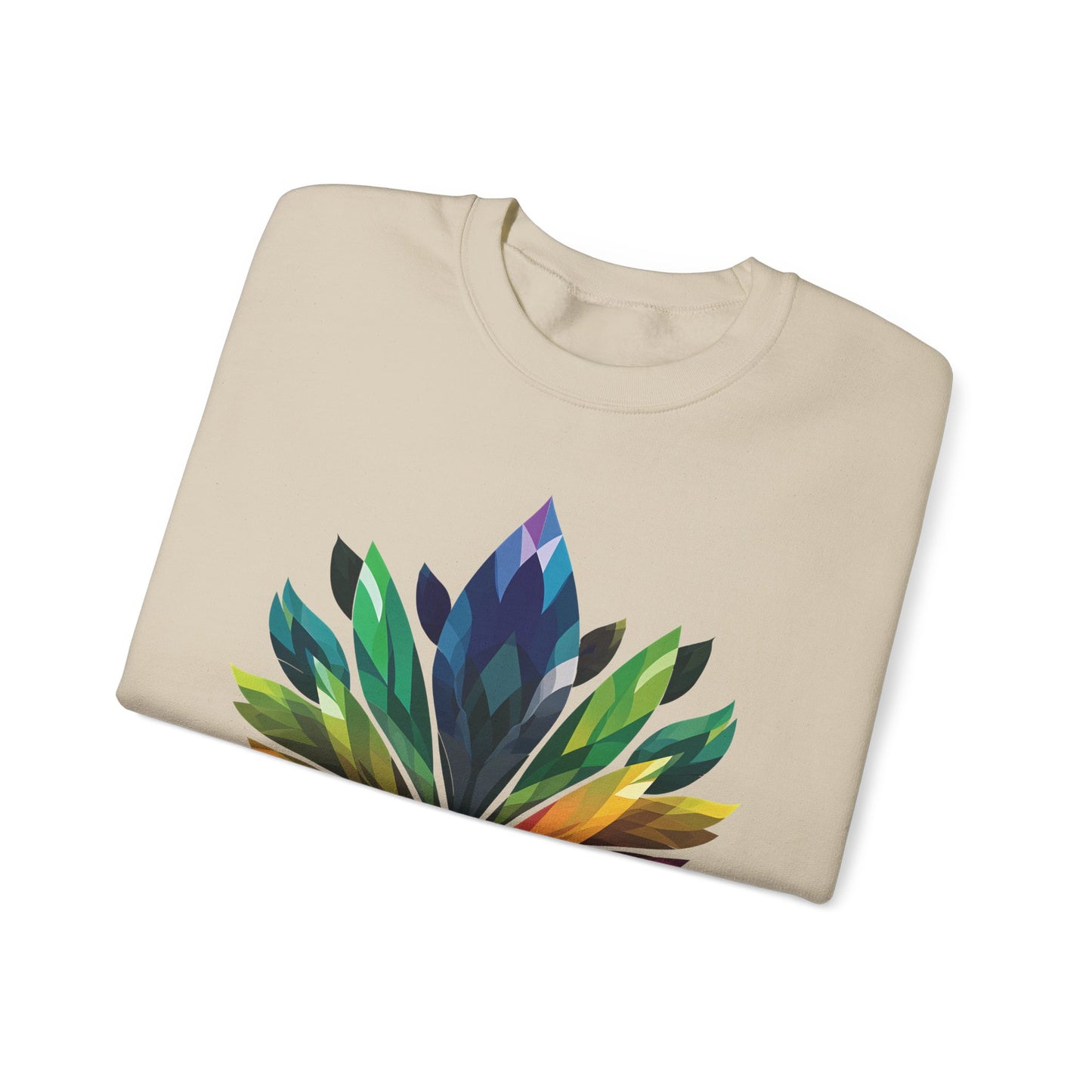 Rainbow - Coloured Leaf Unisex Sweatshirt - Sweatshirt - The Lucky Wombat