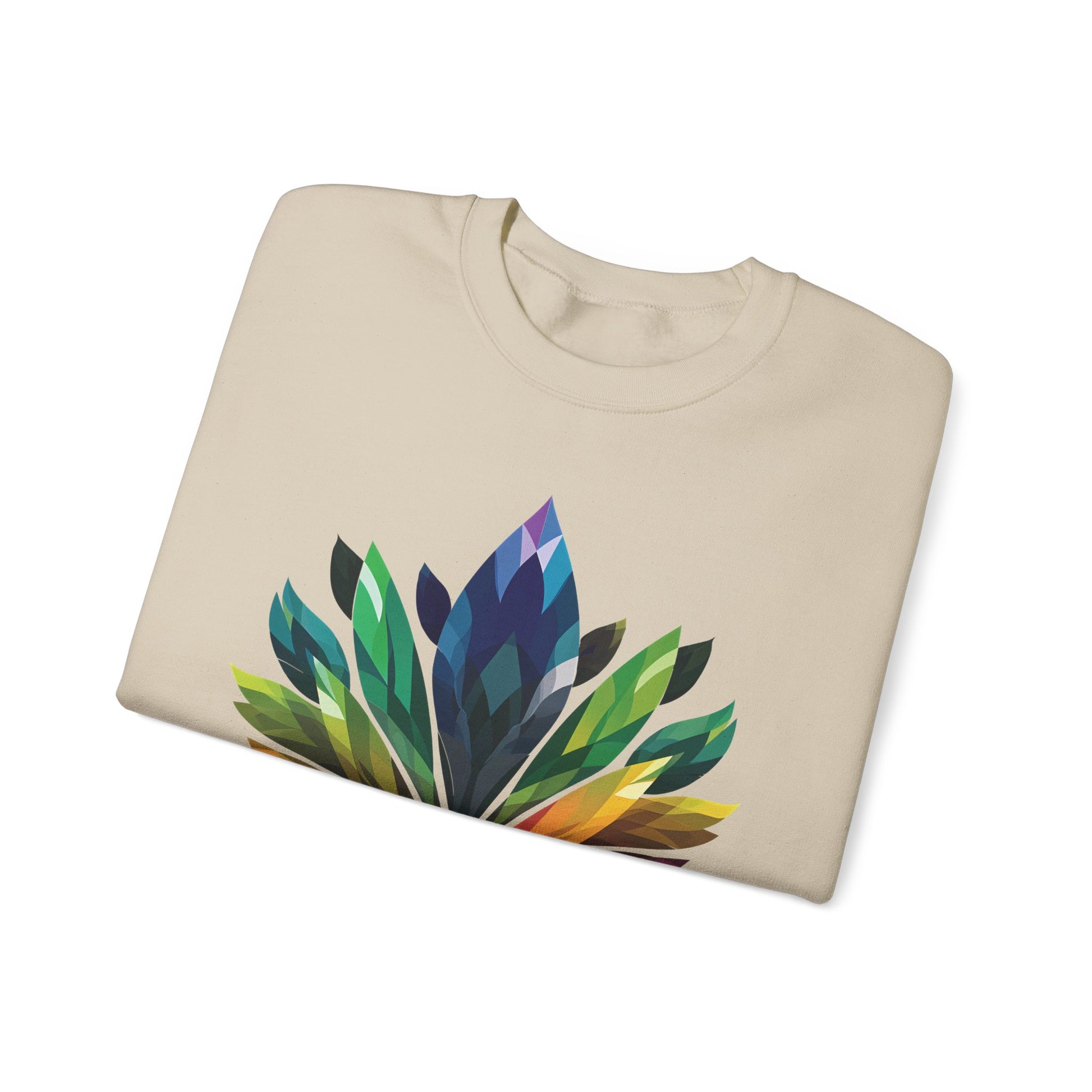 Rainbow - Coloured Leaf Unisex Sweatshirt - Sweatshirt - The Lucky Wombat