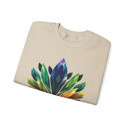 Rainbow - Coloured Leaf Unisex Sweatshirt - Sweatshirt - The Lucky Wombat