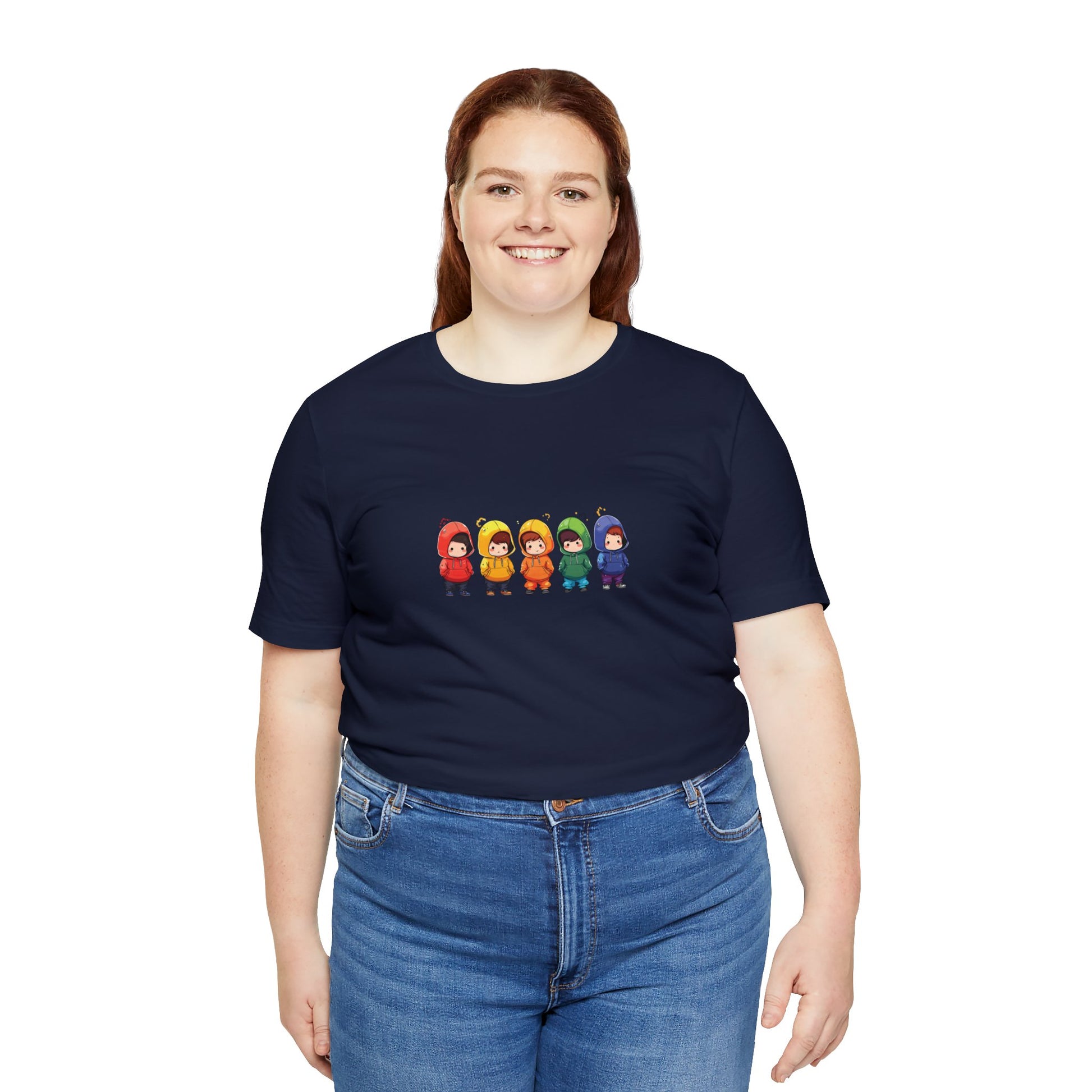 Cutties in Hoodies - Unisex T-Shirt - T-Shirt - Navy - The Lucky Wombat