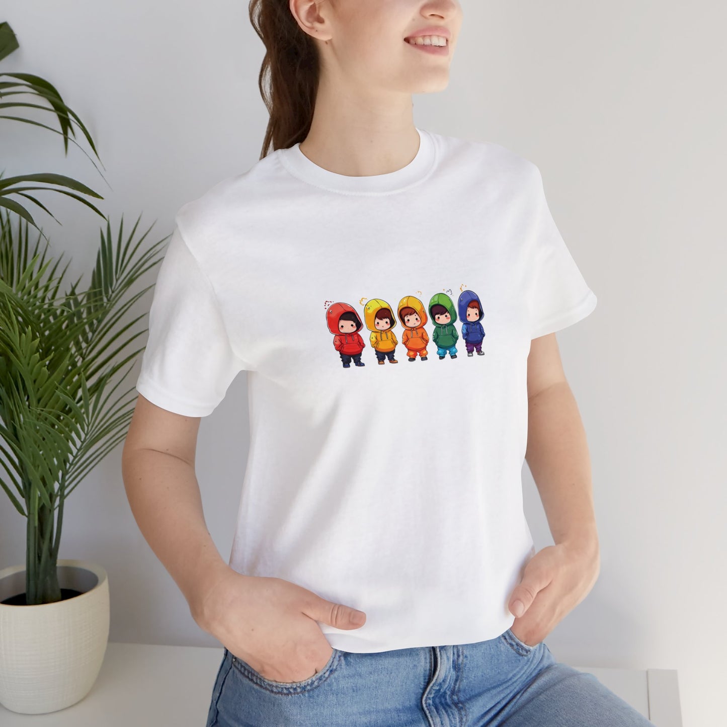 Cutties in Hoodies - Unisex T-Shirt - T-Shirt - White - The Lucky Wombat