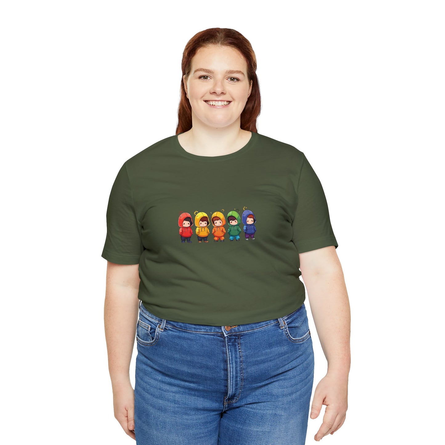 Cutties in Hoodies - Unisex T-Shirt - T-Shirt - Military Green The Lucky Wombat