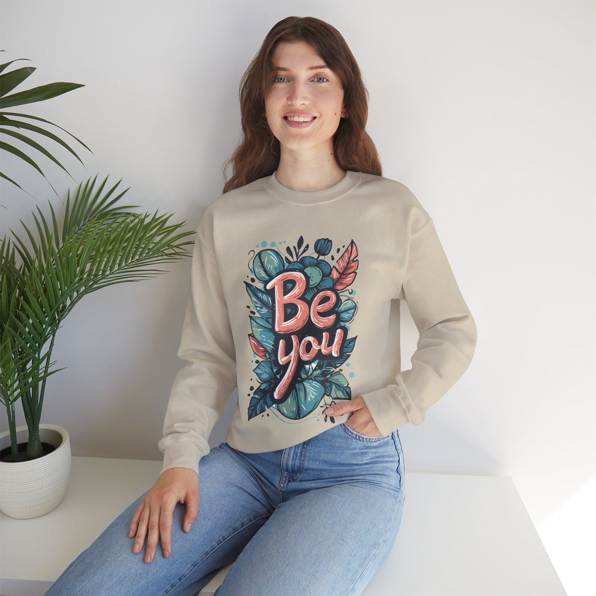 Leaves Be you Unisex Sweatshirt - Sweatshirt - The Lucky Wombat