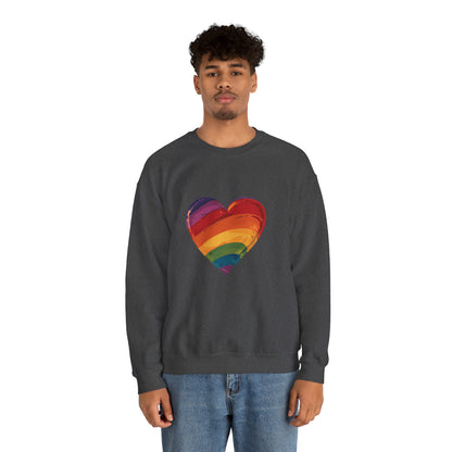 Cartoon Rainbow Heart - Unisex Sweatshirt - Sweatshirt - The Lucky Wombat