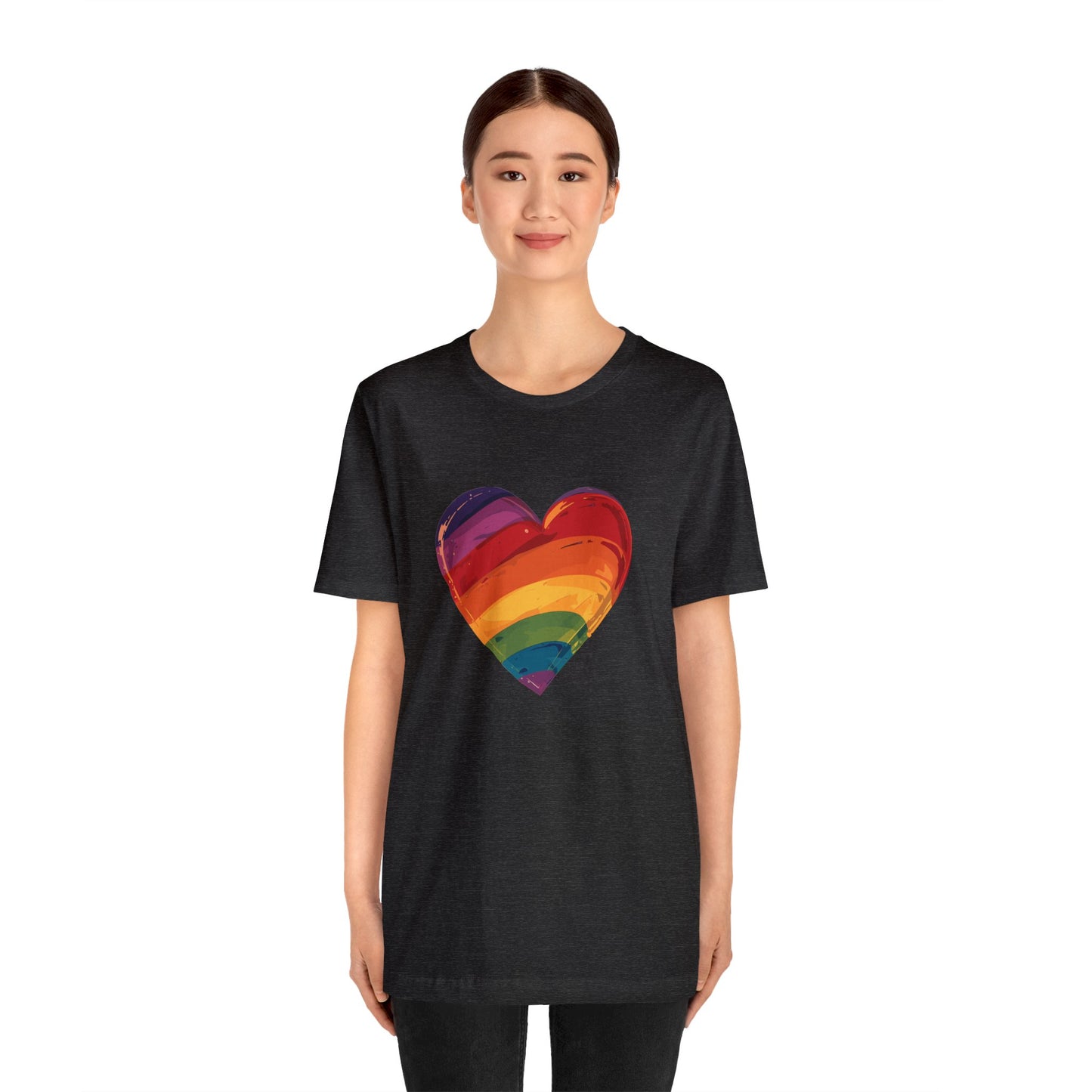 Cartoon Rainbow Heart - Unisex T-shirt