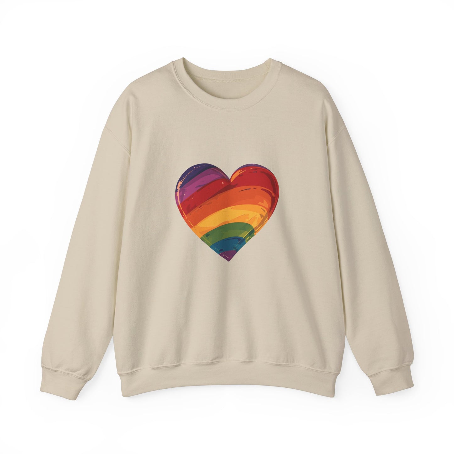Cartoon Rainbow Heart - Unisex Sweatshirt - Sweatshirt - The Lucky Wombat