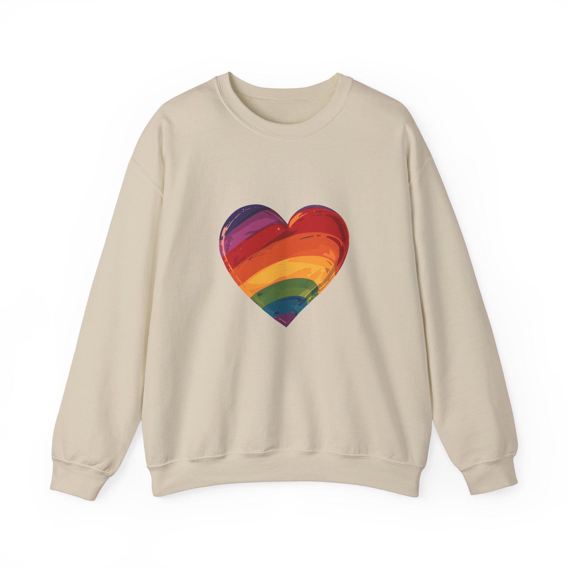 Cartoon Rainbow Heart - Unisex Sweatshirt - Sweatshirt - The Lucky Wombat