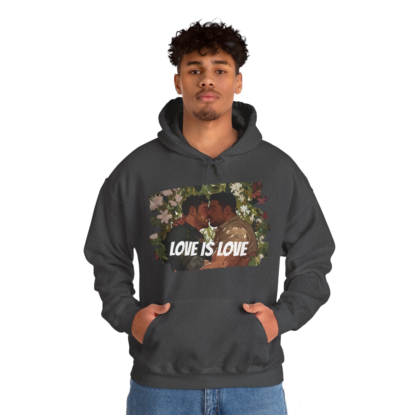 Love Is Love - Bears - Unisex Hoodie - Hoodie - Heather Navy - The Lucky Wombat