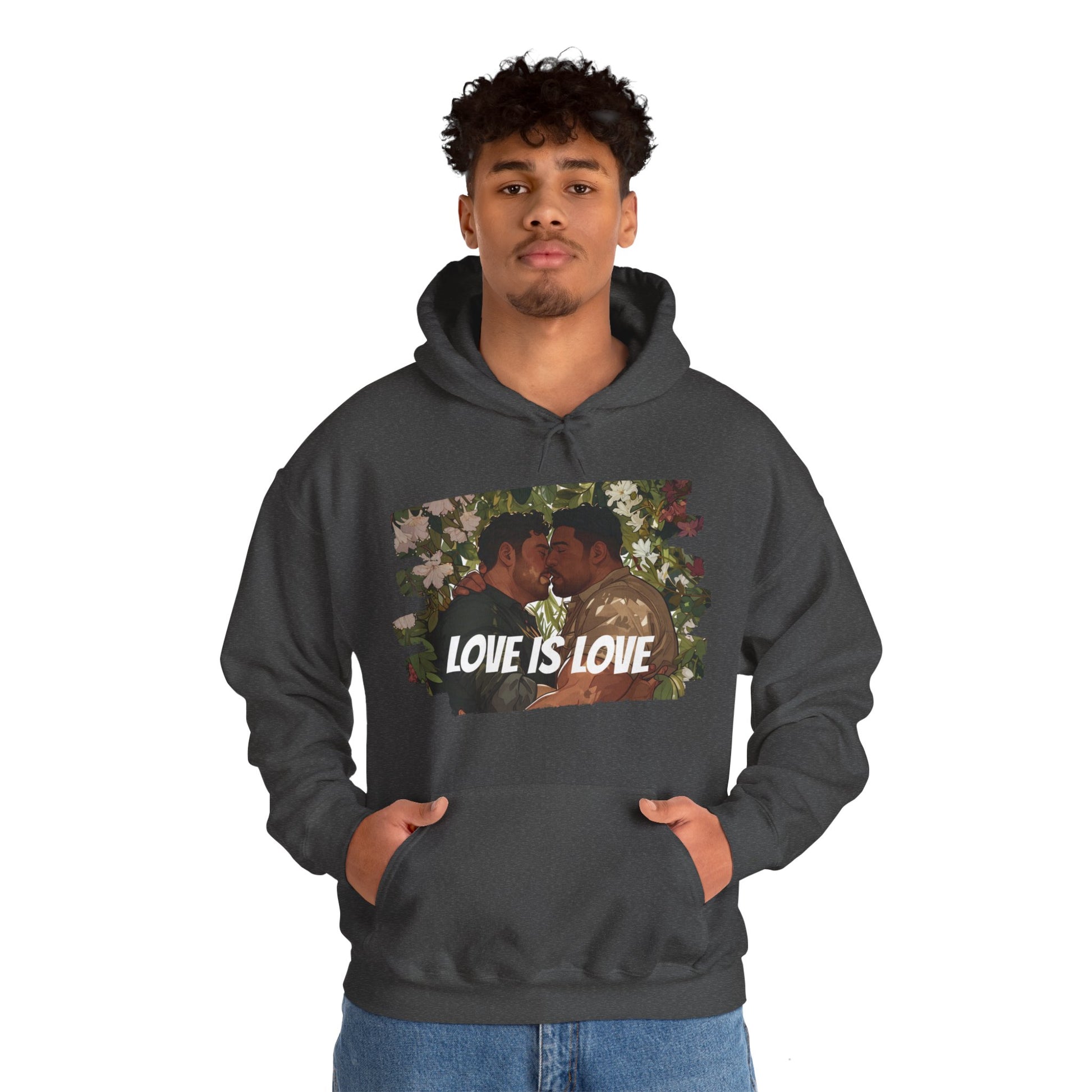 Love Is Love - Bears - Unisex Hoodie - Hoodie - Heather Navy - The Lucky Wombat