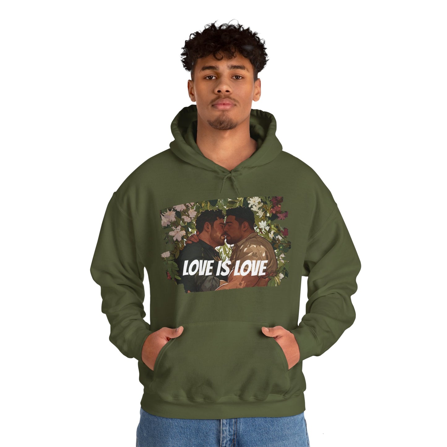 Love Is Love - Bears - Unisex Hoodie - Hoodie - Heather Navy - The Lucky Wombat