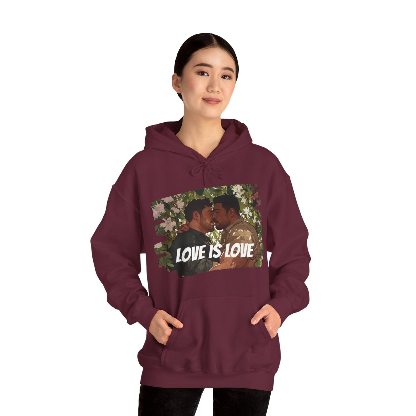 Love Is Love - Bears - Unisex Hoodie - Hoodie - Heather Navy - The Lucky Wombat