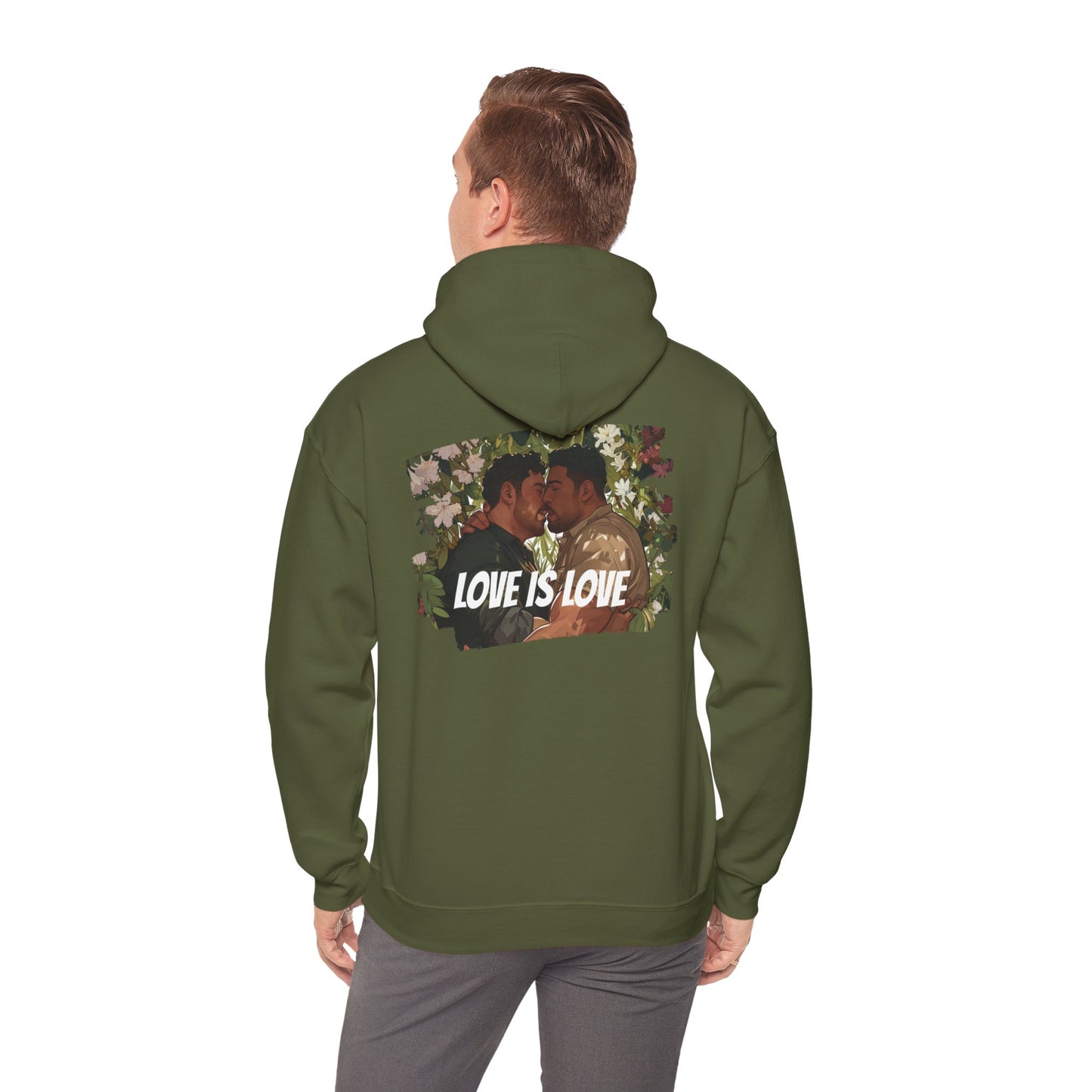 Love Is Love - Bears - Unisex Hoodie - Hoodie - Heather Navy - The Lucky Wombat