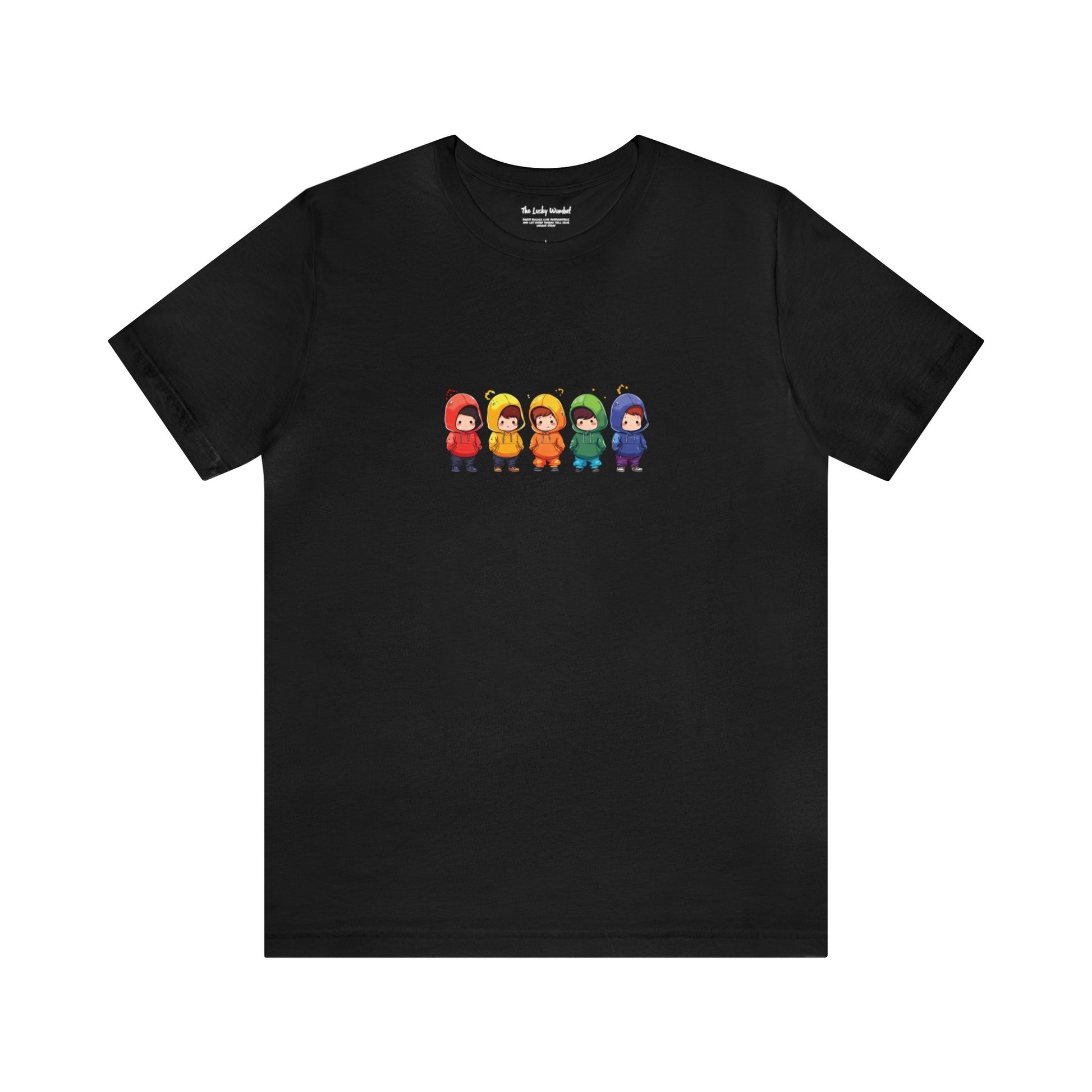 Cutties in Hoodies - Unisex T-Shirt - T-Shirt - Black - The Lucky Wombat