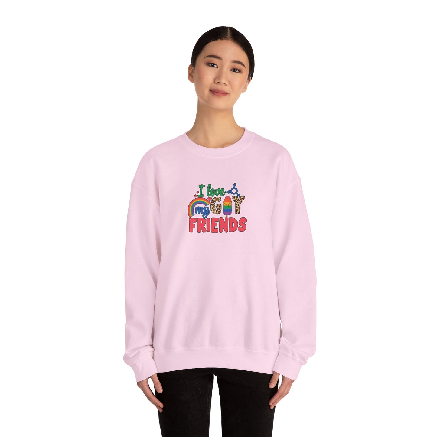I Love My Gay Friends Sweatshirt - Sweatshirt - S - Black The Lucky Wombat