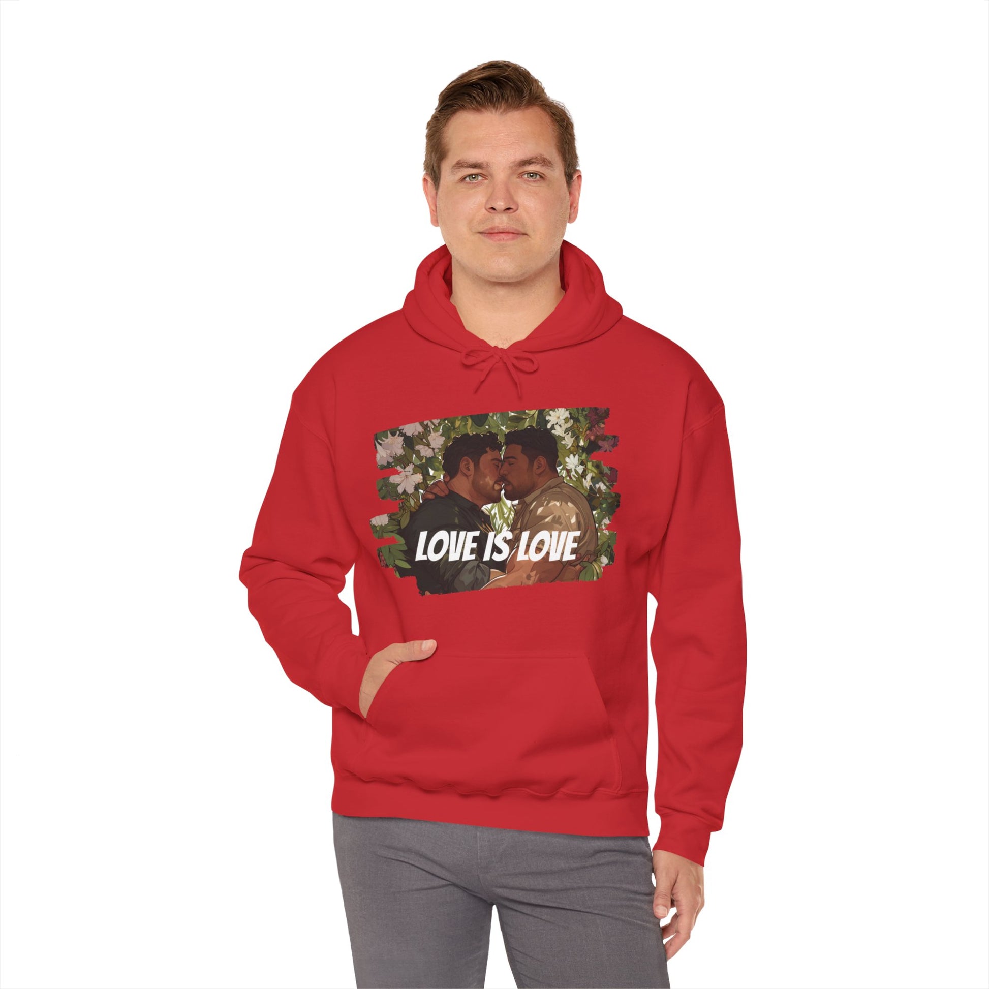 Love Is Love - Bears - Unisex Hoodie - Hoodie - Heather Navy - The Lucky Wombat