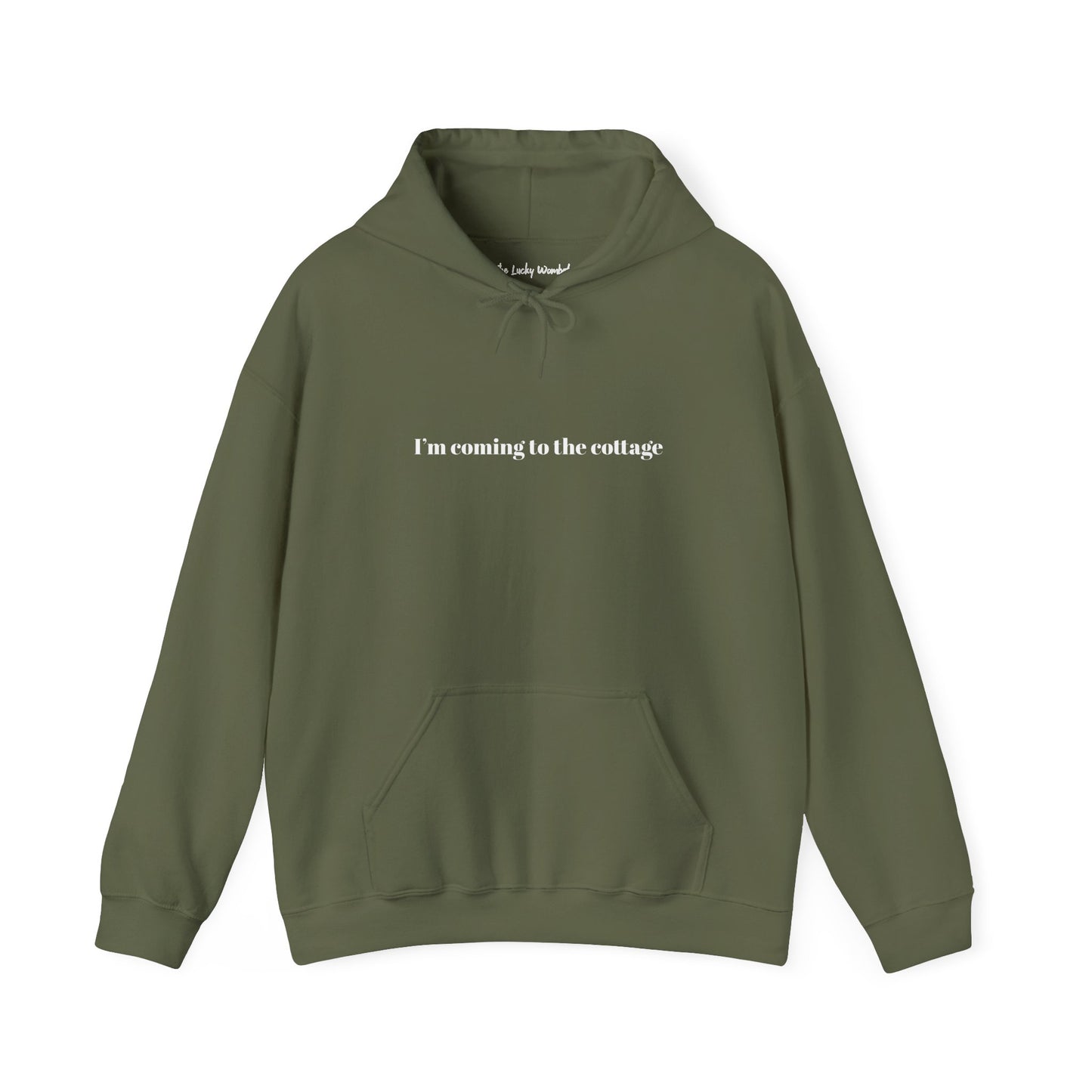 I'm Coming to the Cottage Hoodie - Cozy 'I'm Coming to the Cottage' Quote Hoodie