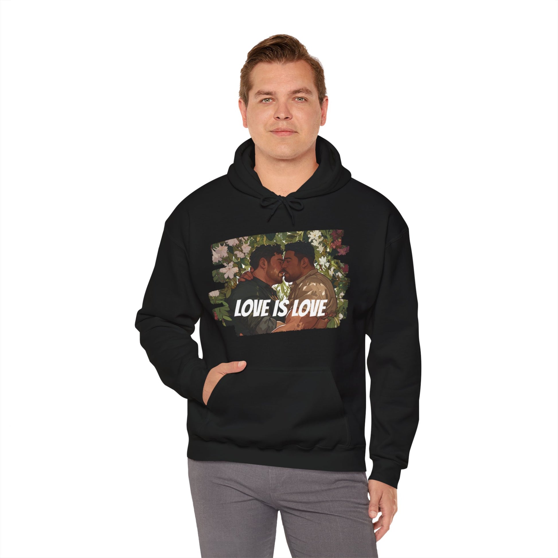 Love Is Love - Bears - Unisex Hoodie - Hoodie - Heather Navy - The Lucky Wombat