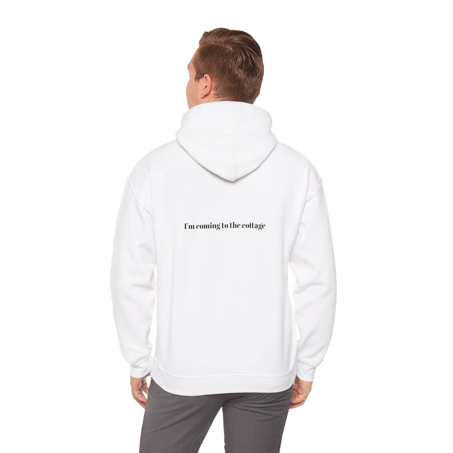 I'm Coming to the Cottage Hoodie - Cozy 'I'm Coming to the Cottage' Quote Hoodie