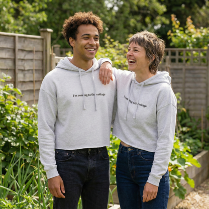 I’m Coming to the Cottage - Cropped Hoodie - Heated Rivalry Quote